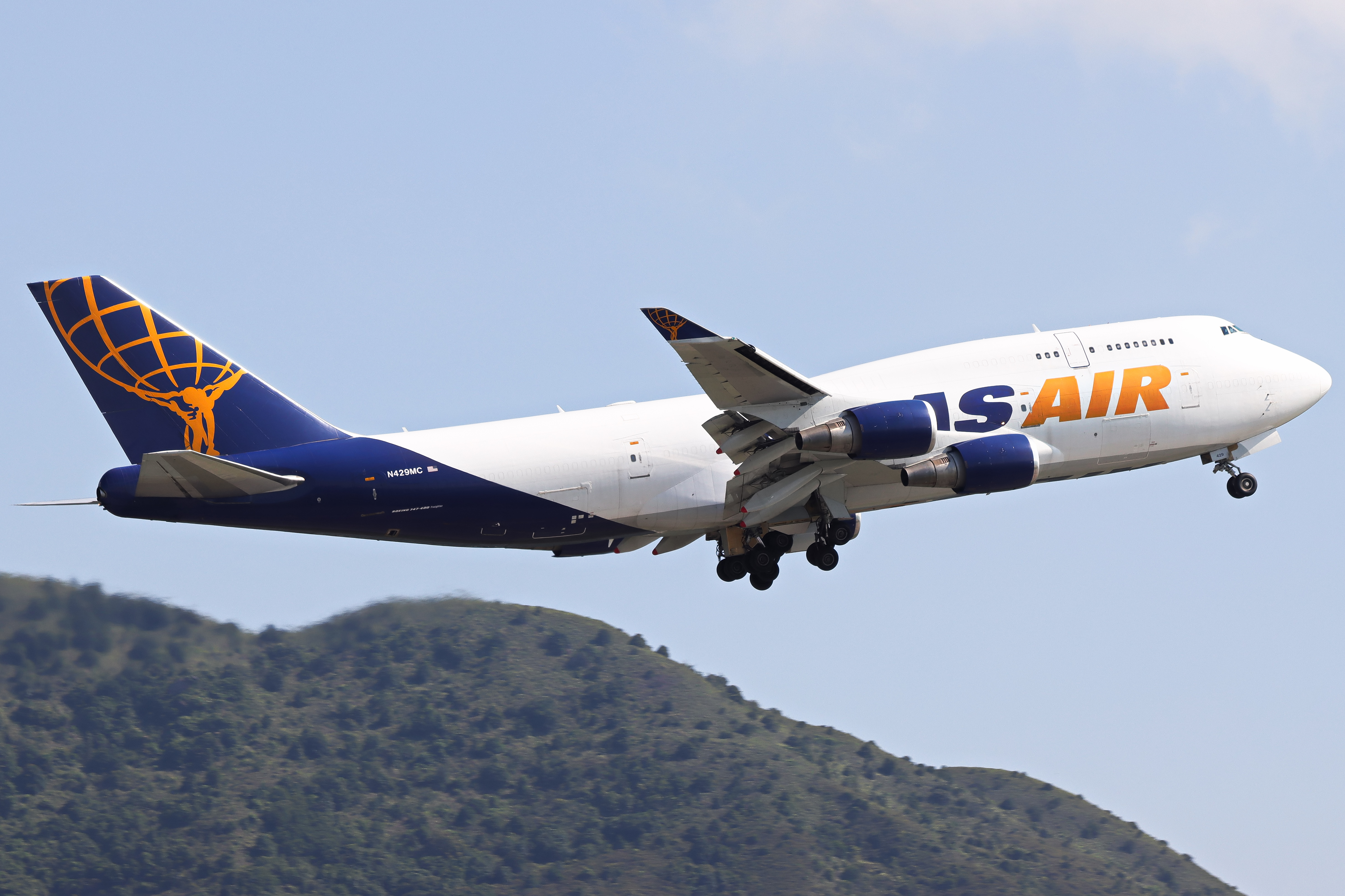 Full size: Atlas Air Boeing 747-400BCF N429MC at Hong Kong International Airport