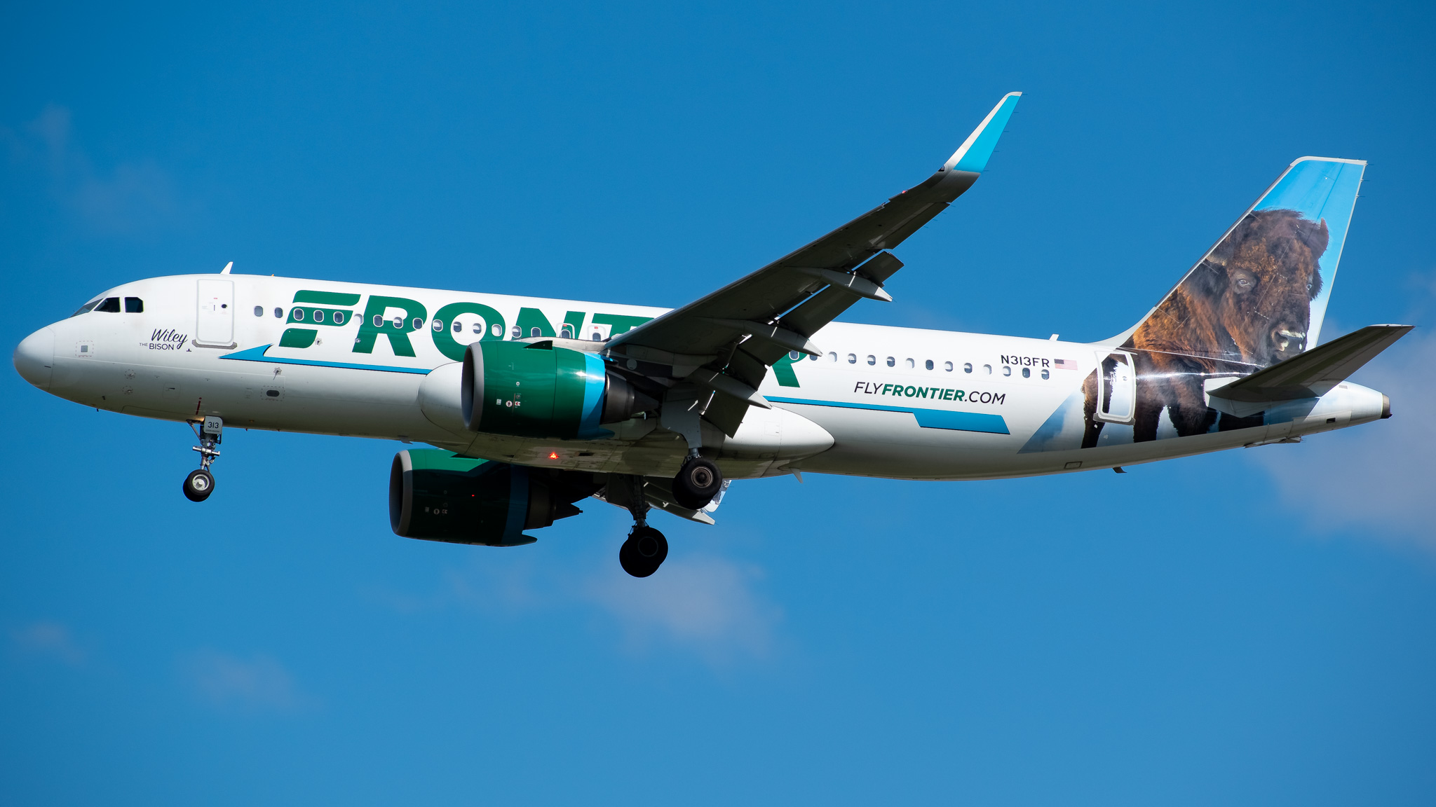 Full size: Frontier Airlines Airbus A320NEO N313FR at Orlando International Airport
