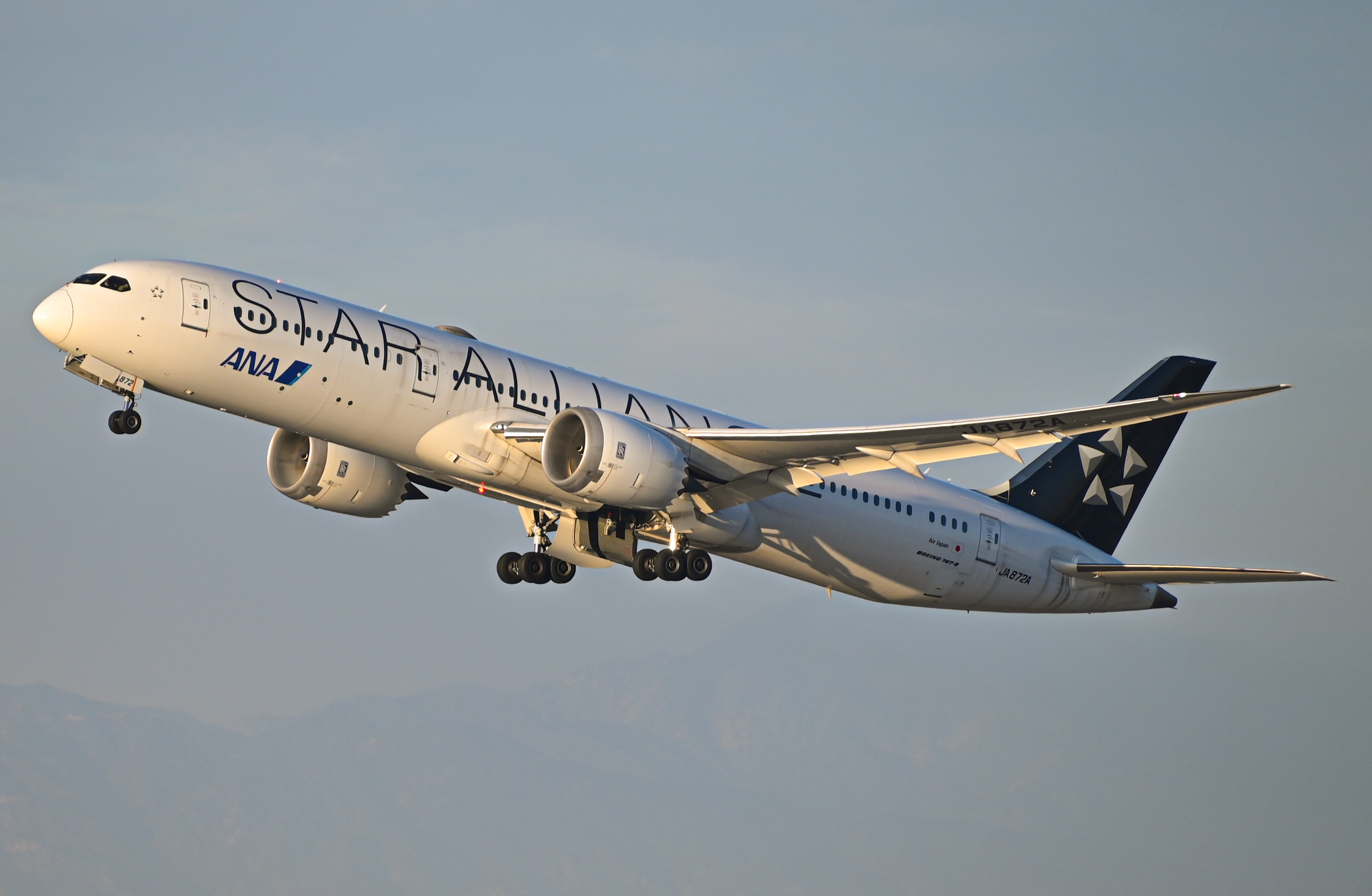 Full size: All Nippon Airways Boeing 787-9 JA872A at Los Angeles International Airport