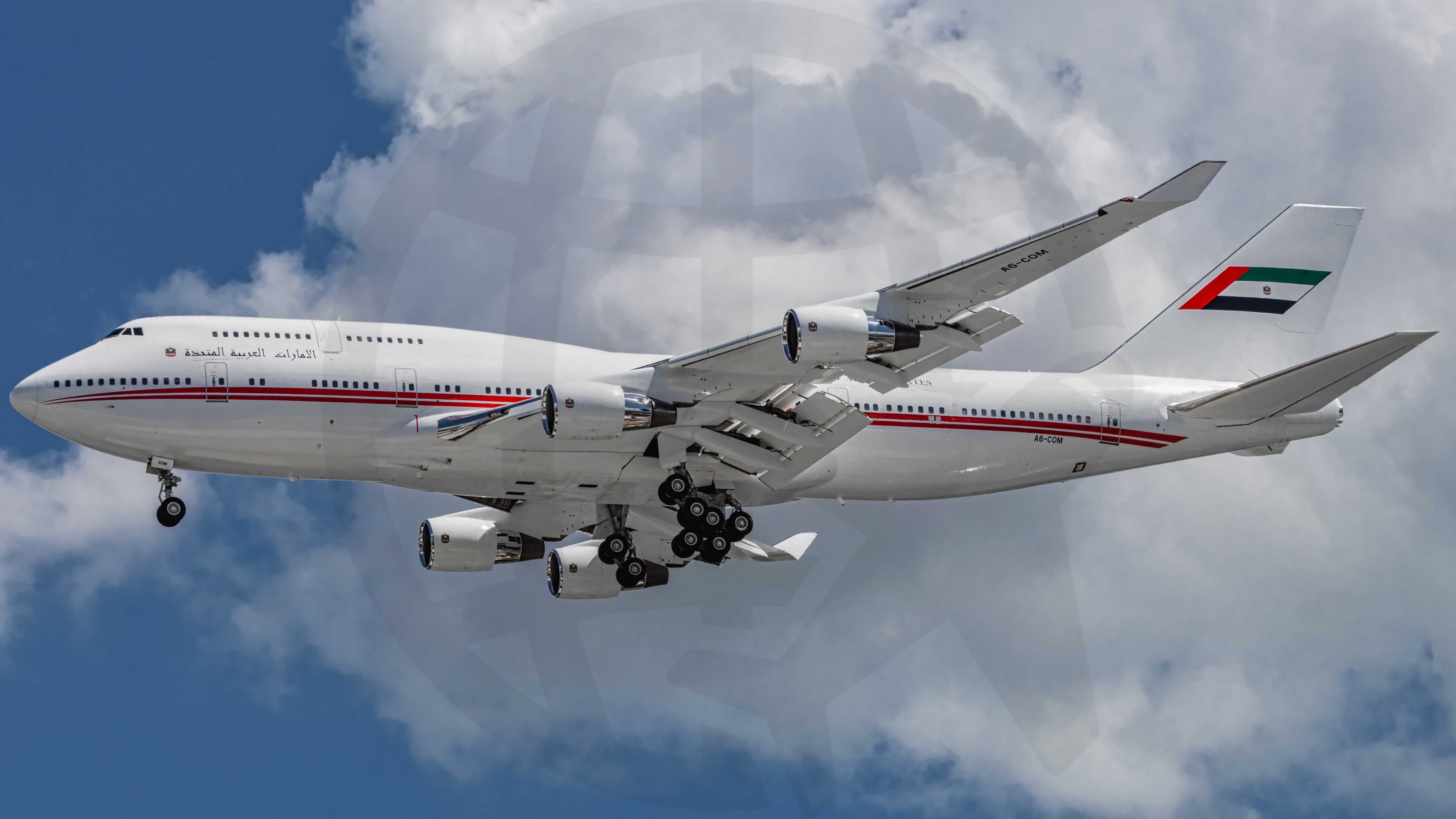 Full size: Dubai Air Wing Boeing 747-400 A6-COM at Singapore-Changi Airport