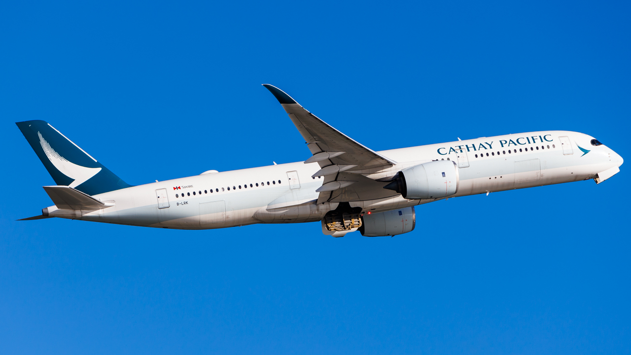 Full size: Cathay Pacific Airbus A350-900 B-LRK at Hong Kong International Airport