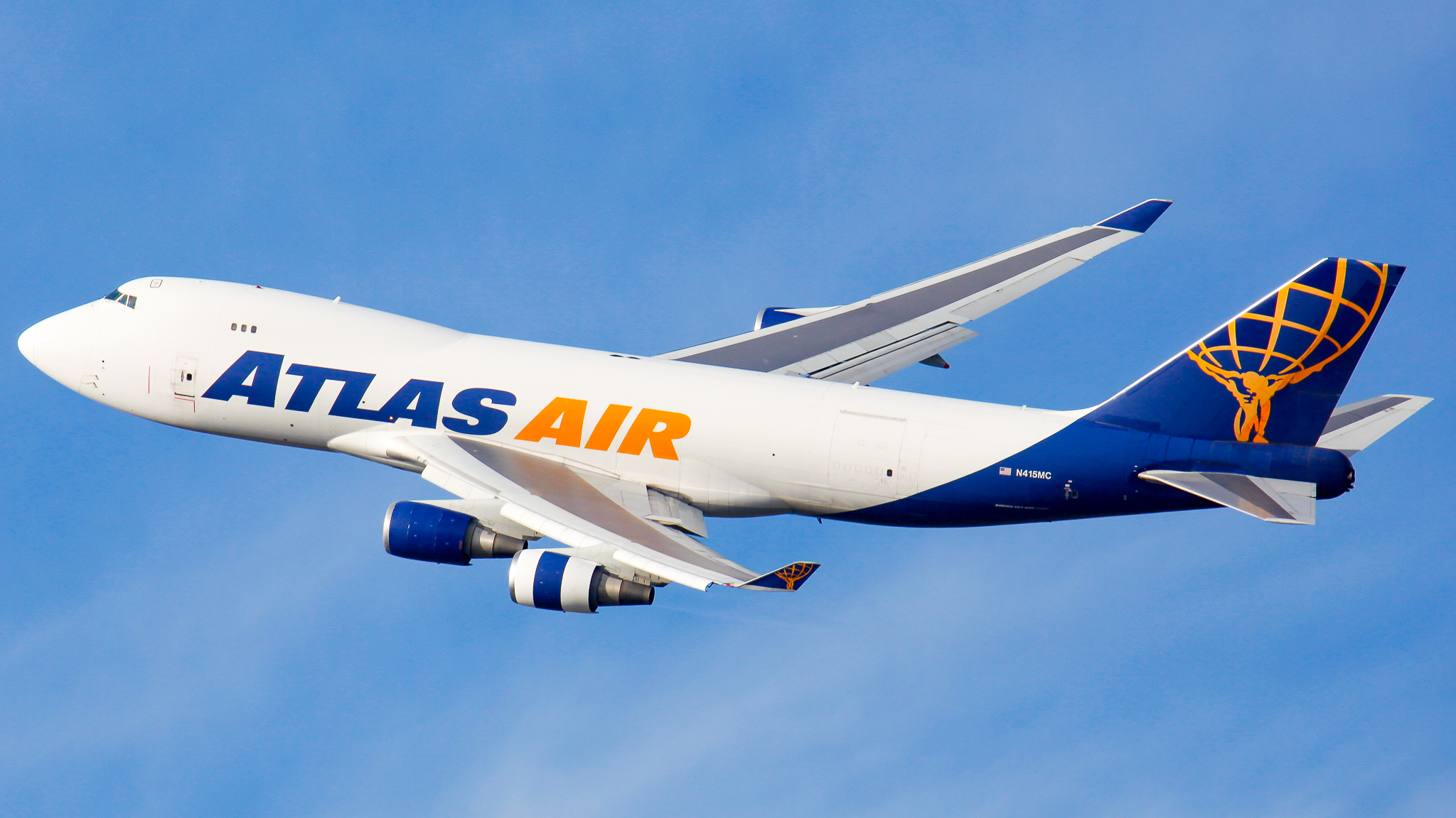 Full size: Atlas Air Cargo Boeing 747-400F N415MC at John F. Kennedy International Airport