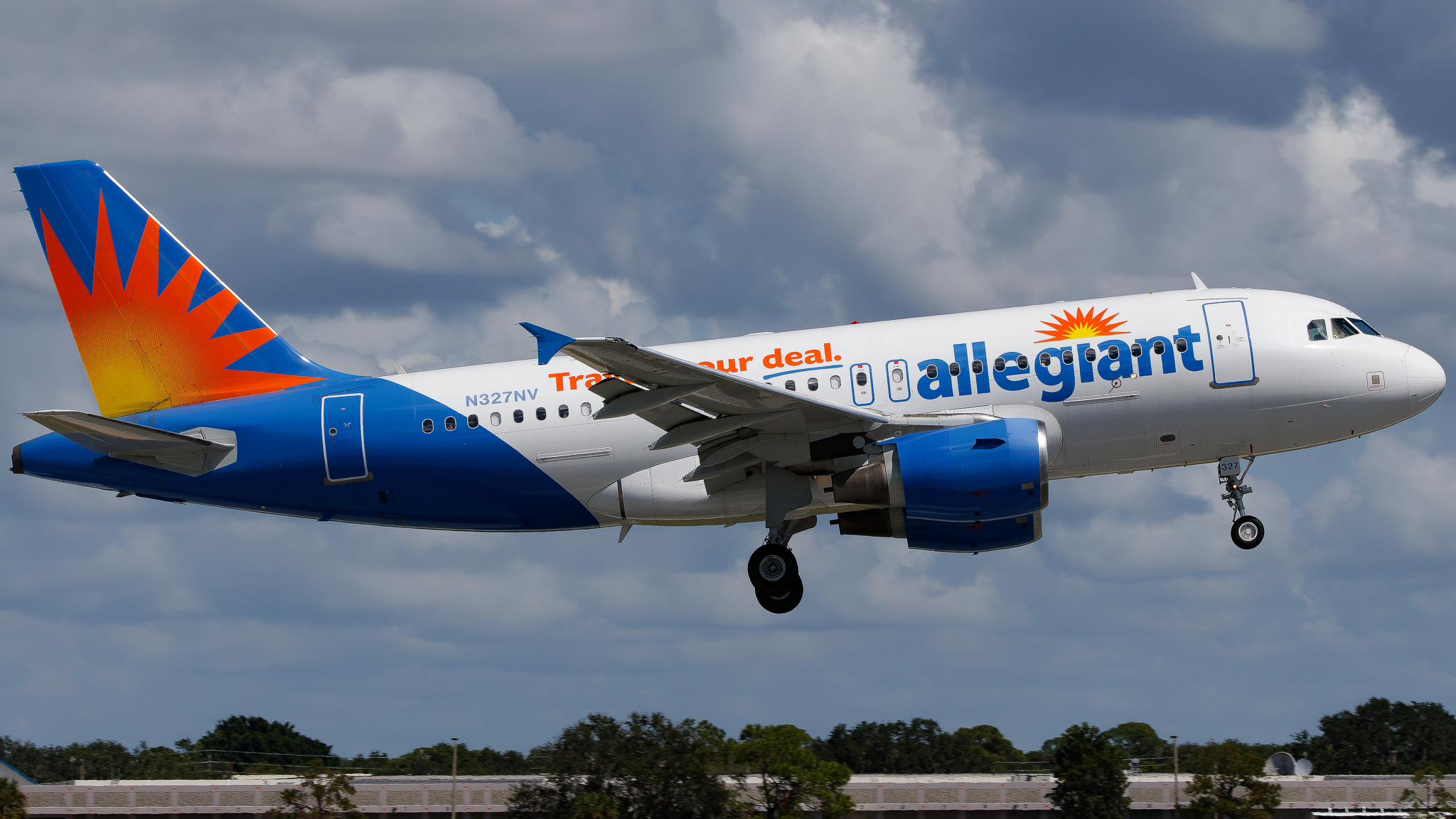 Full size: Allegiant Airbus A319 N327NV at Sarasota/Bradenton International Airport