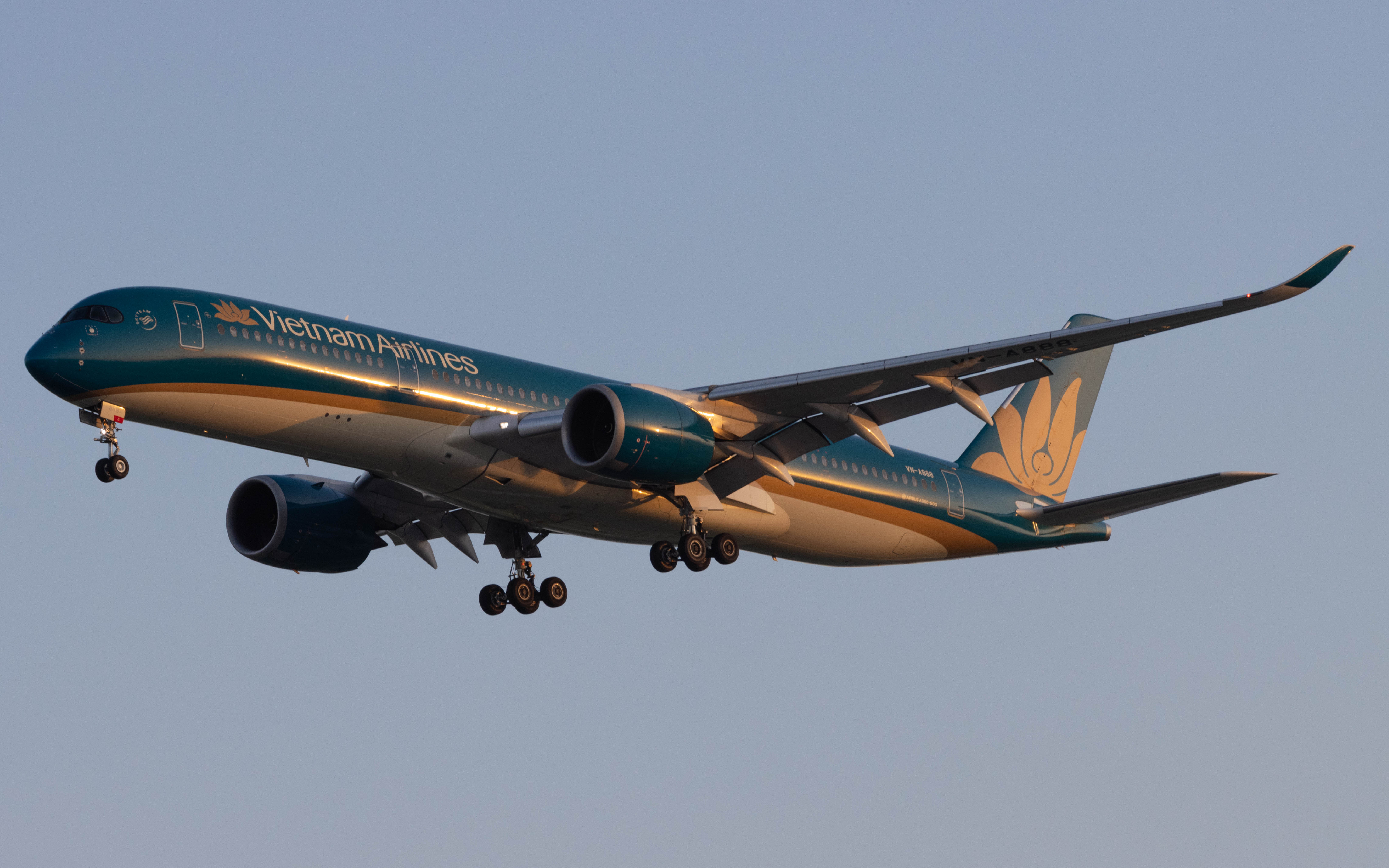 Full size: Vietnam Airlines Airbus A350-900 VN-A888 at Singapore-Changi Airport