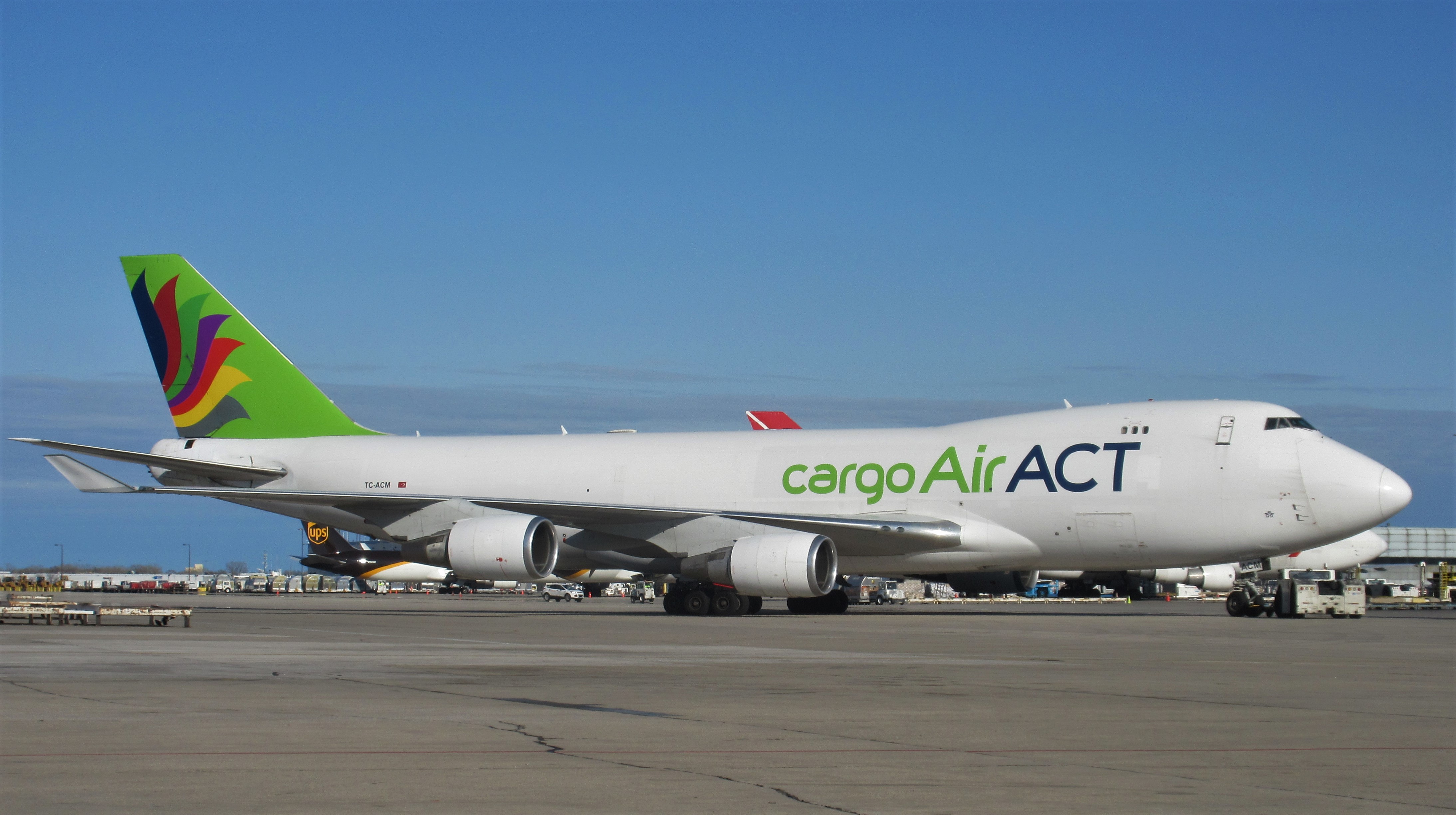 Full size: AirACT Boeing 747-400 TC-ACM at Chicago O'Hare International Airport