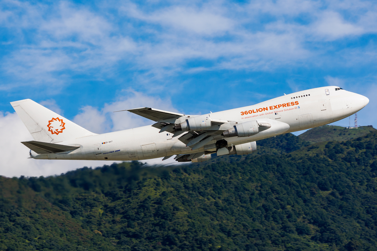 Full size: Fly Pro Boeing 747-200F ER-BAT at Hong Kong International Airport