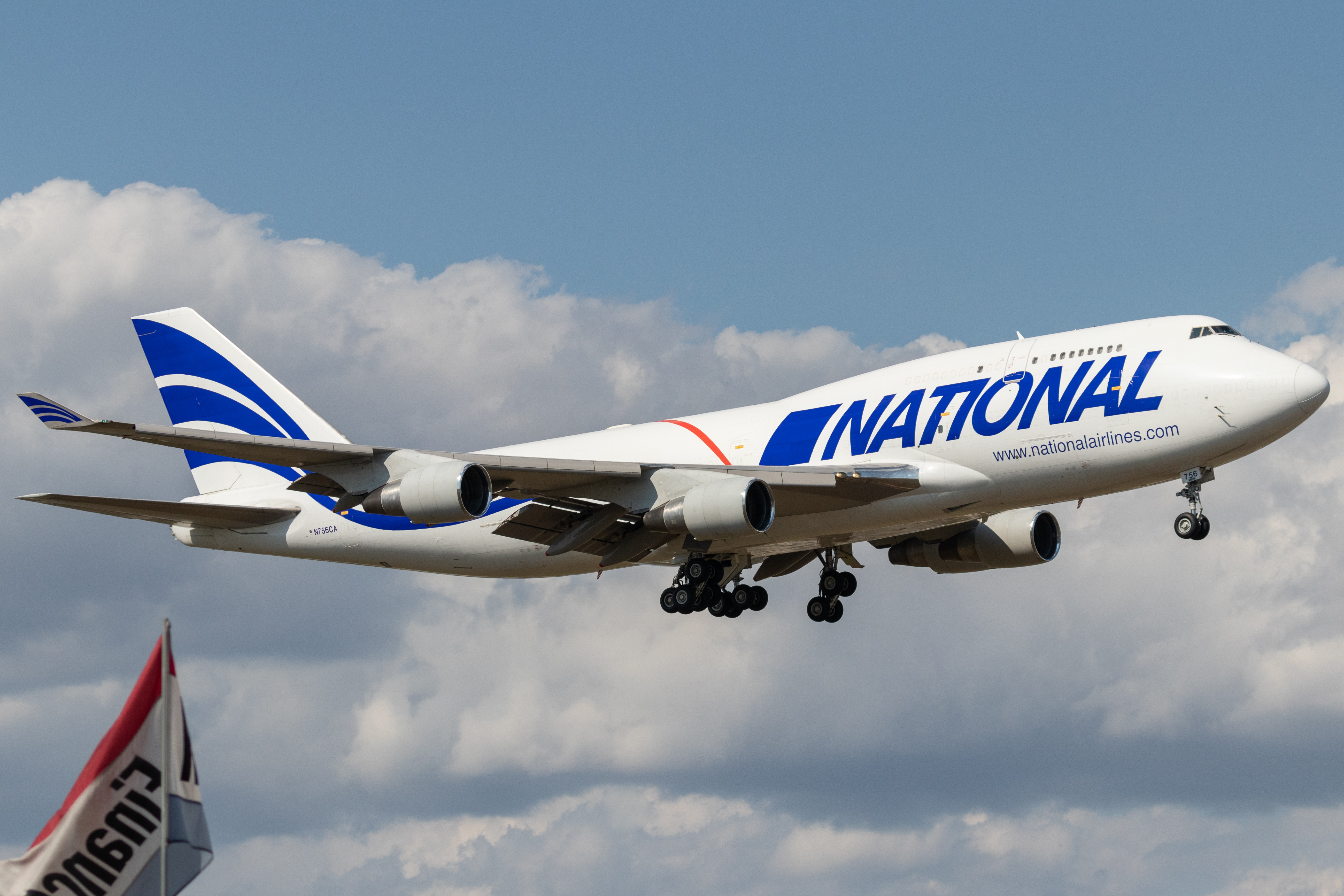 Full size: National Airlines Boeing 747-400F N756CA at San Antonio International Airport