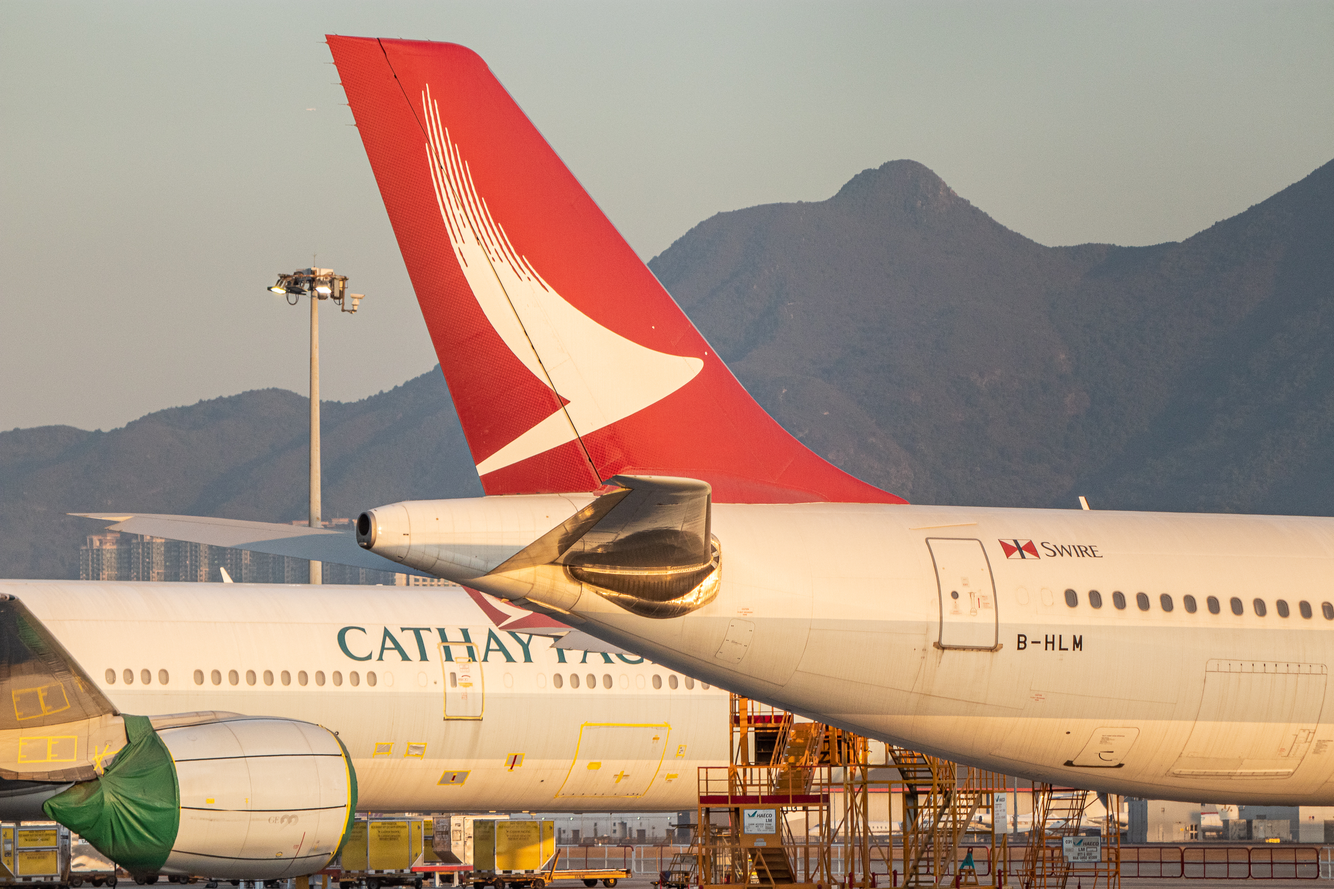 Full size: Cathay Dragon Airbus A330-300 B-HLM at Hong Kong International Airport