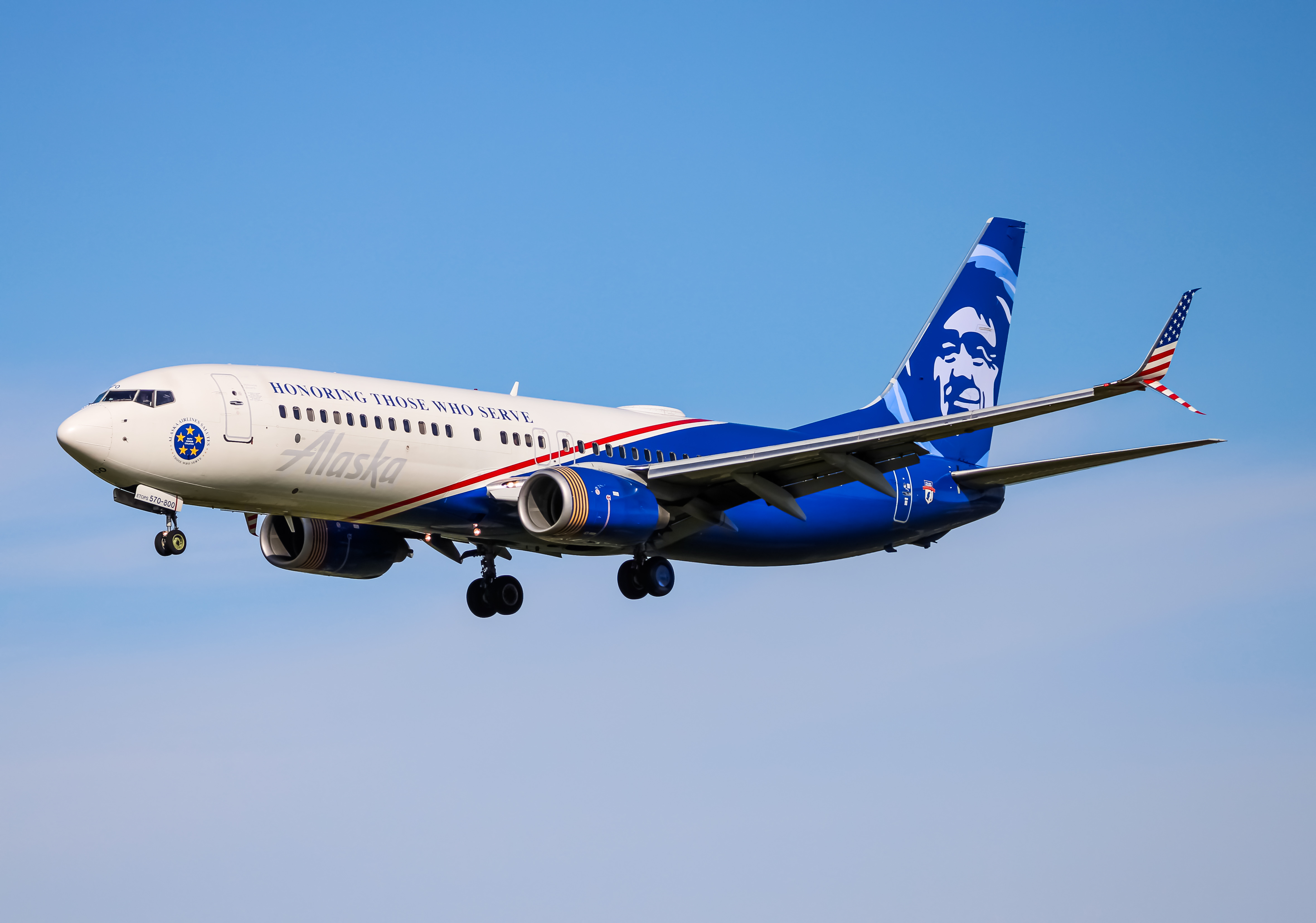 Full size: Alaska Airlines Boeing 737-800 N570AS at Baltimore/Washington International Thurgood Marshall Airport