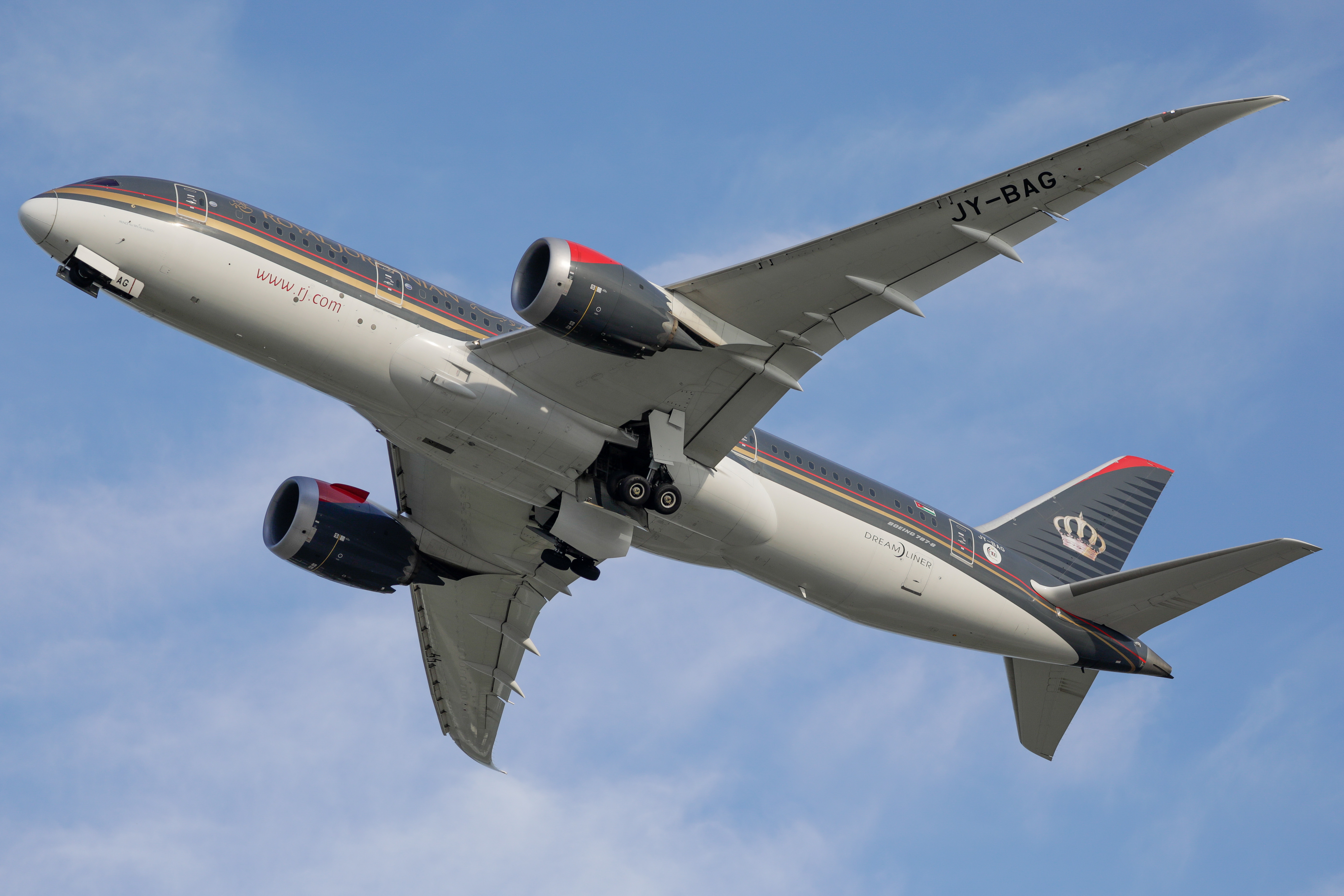 Full size: Royal Jordanian Boeing 787-8 JY-BAG at General Mitchell International Airport