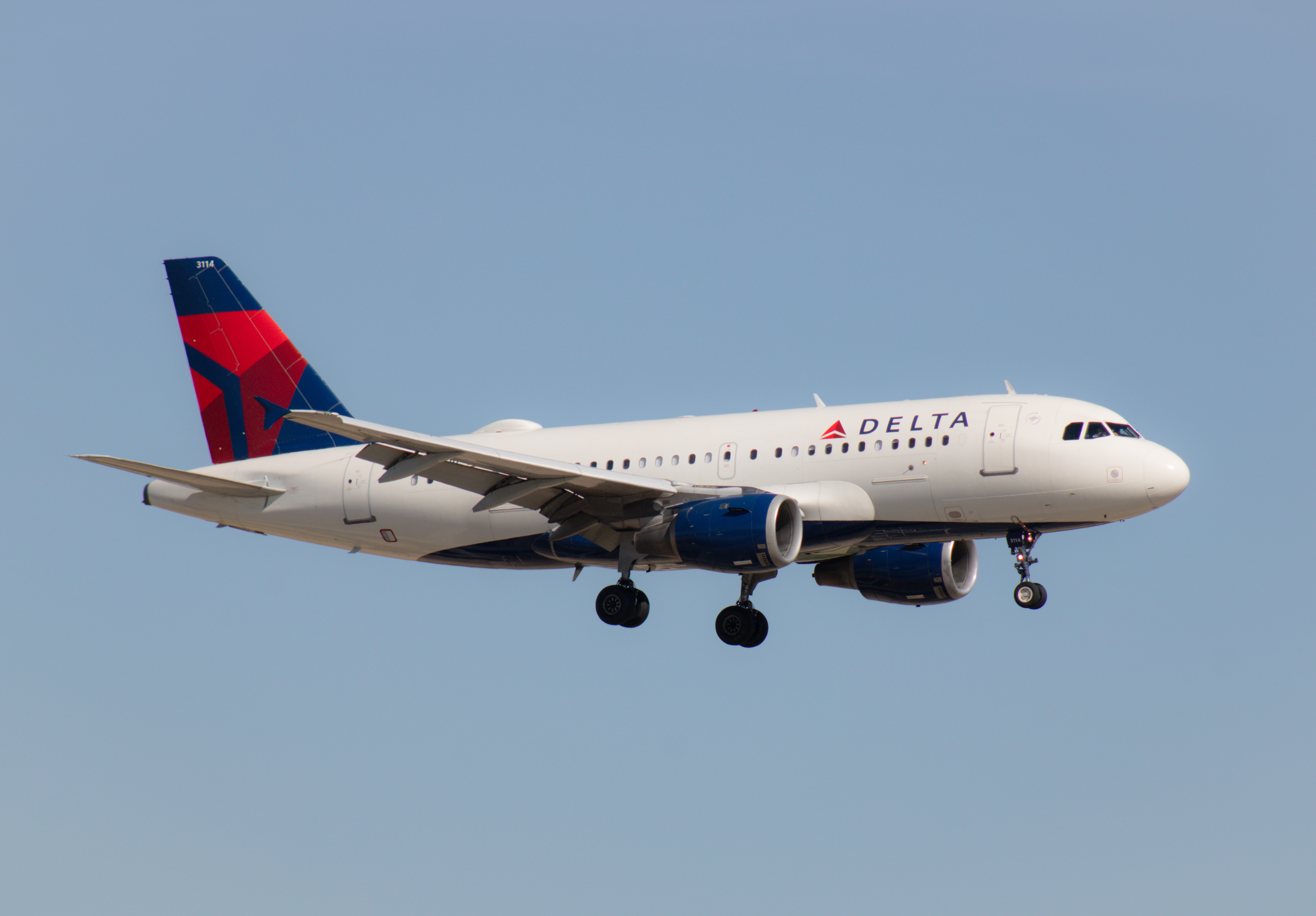 Full size: Delta Airlines Airbus A319 N314NB at Boise Air Terminal/Gowen Field