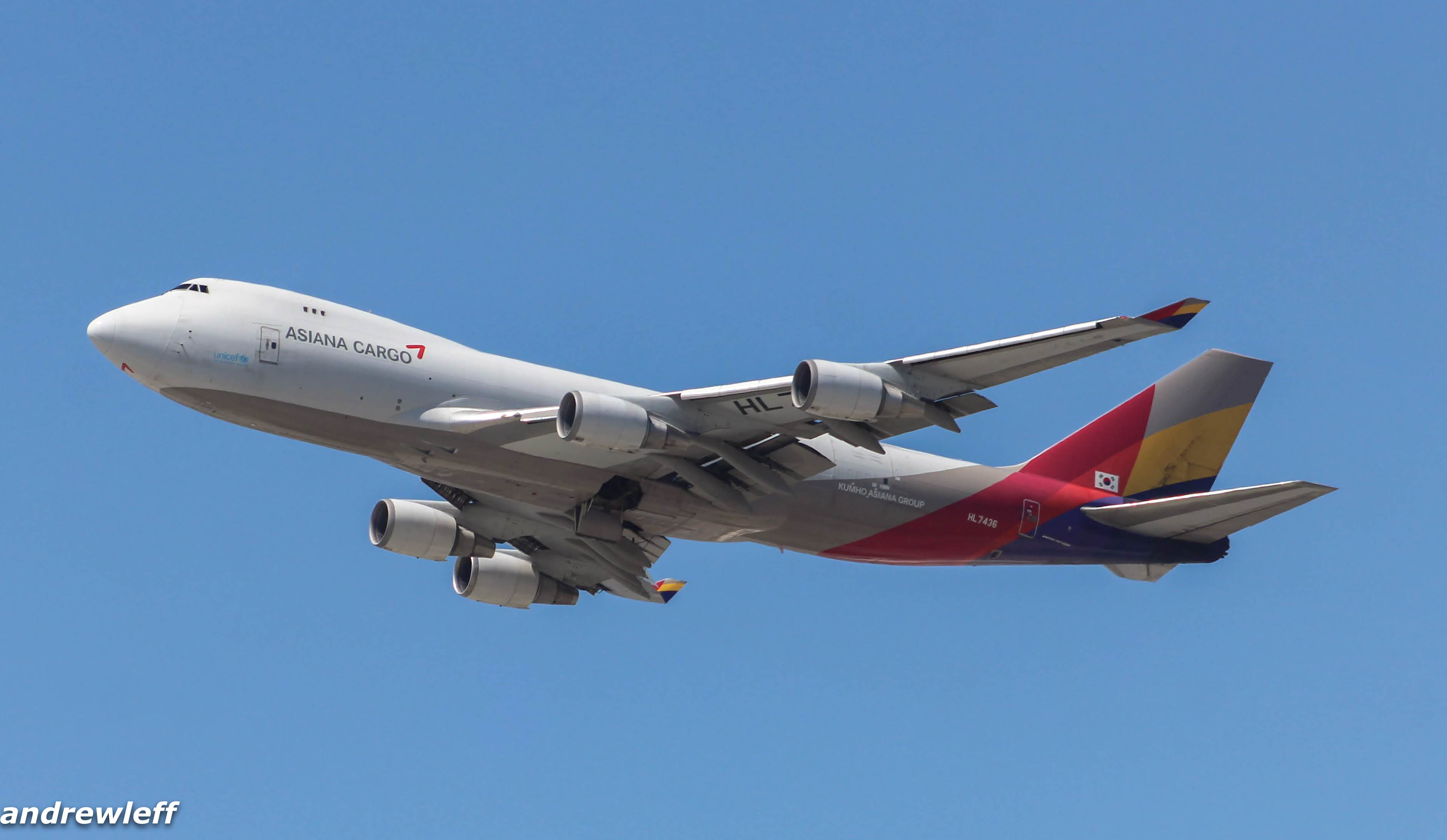 Full size: Asiana Cargo Boeing 747-400 HL7436 at Los Angeles International Airport