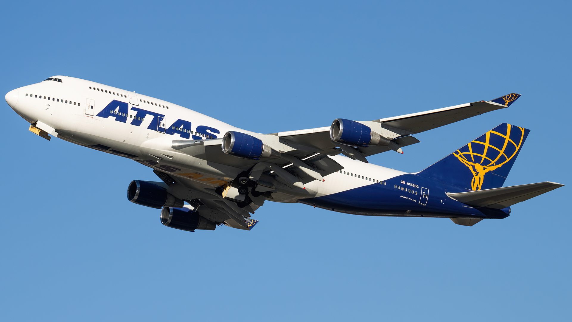 Full size: Atlas Air Boeing 747-400 N263SG at Baltimore/Washington International Thurgood Marshall Airport