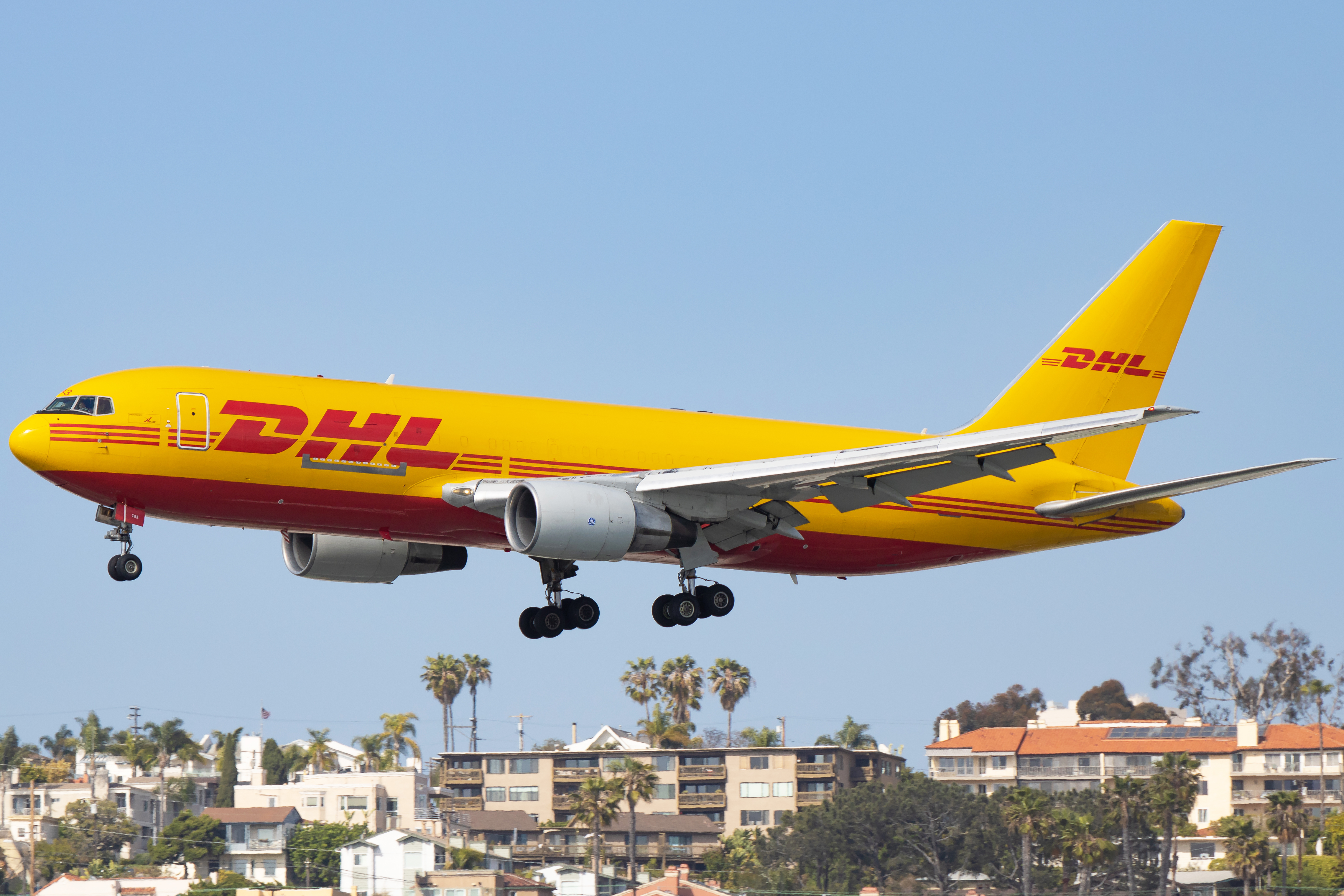 Full size: DHL Boeing 767-200F N783AX at San Diego International Airport