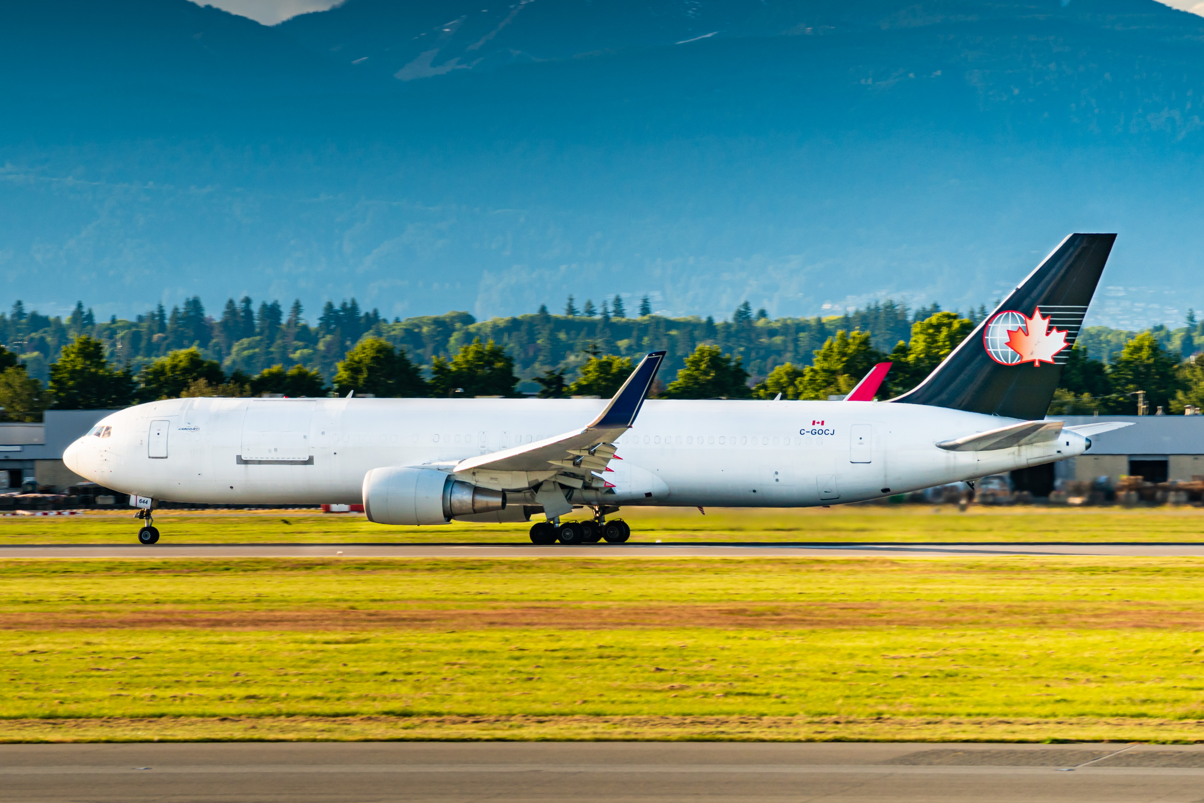 Full size: Cargo jet  Boeing 767-300F C-GOCJ at Vancouver International Airport
