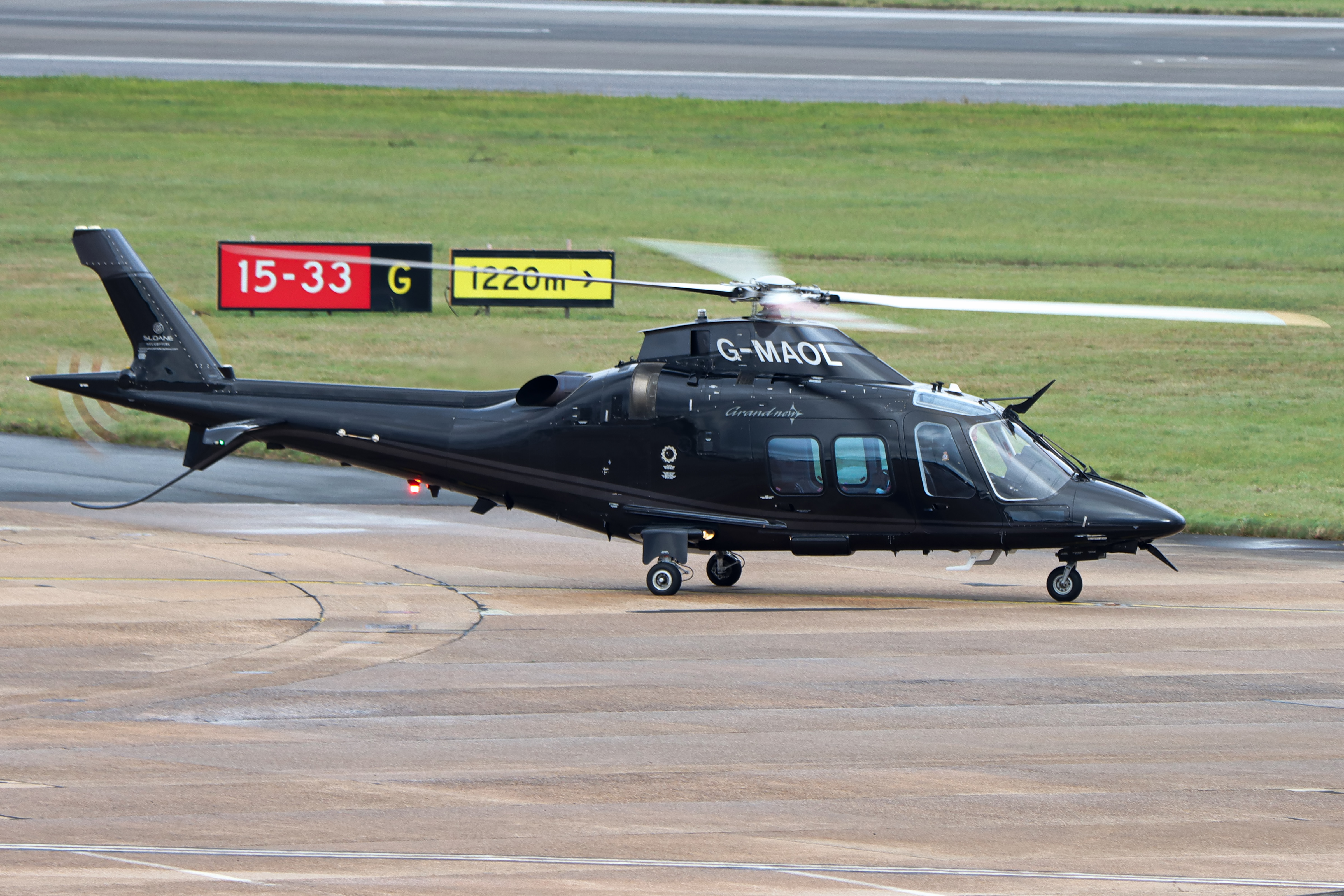 Full size: Sloane Helicopters AugustaWestland AW109SP G-MAOL at Birmingham Airport