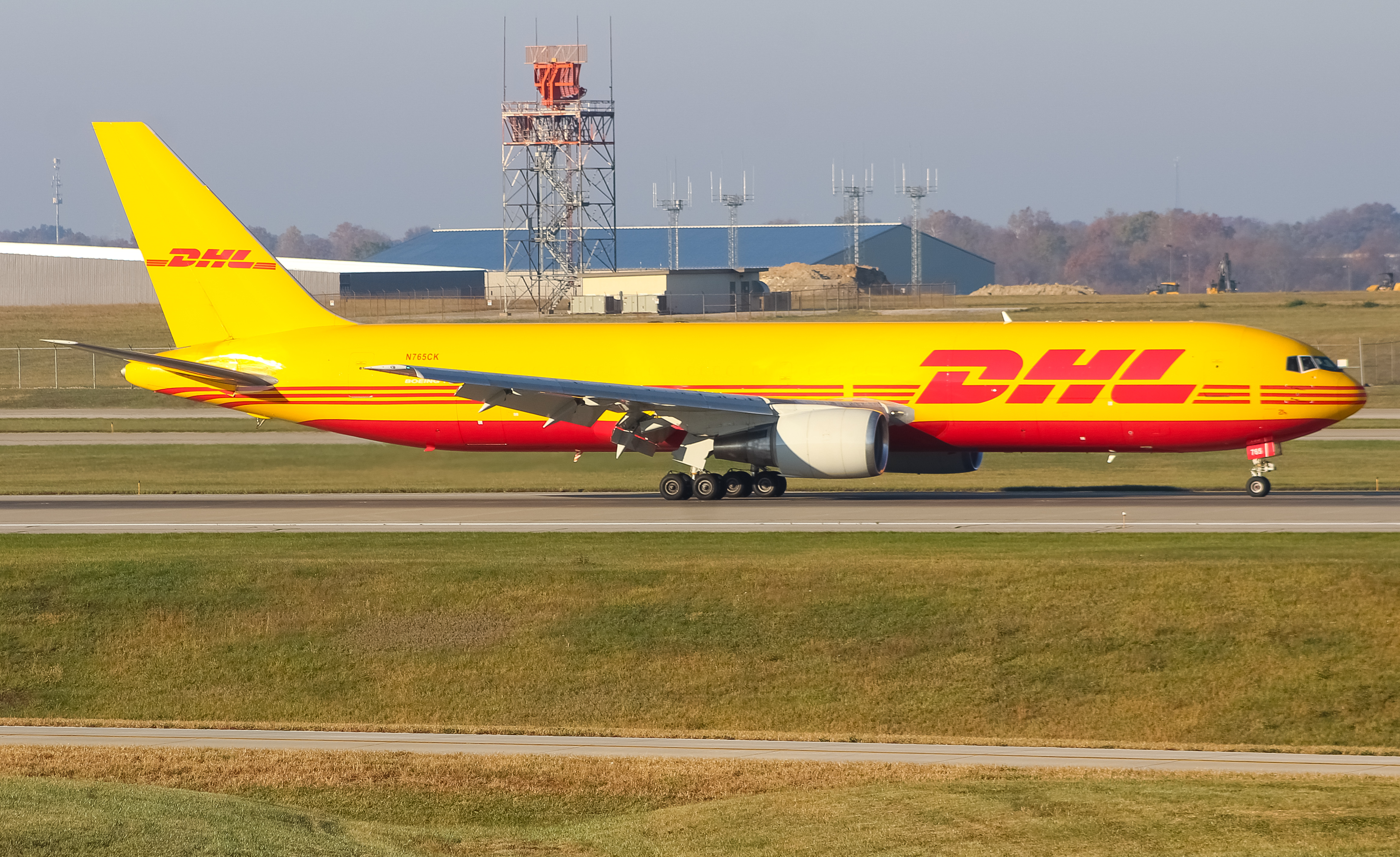 Full size: DHL  Boeing 767-300F N765CK at Cincinnati/Northern Kentucky International Airport