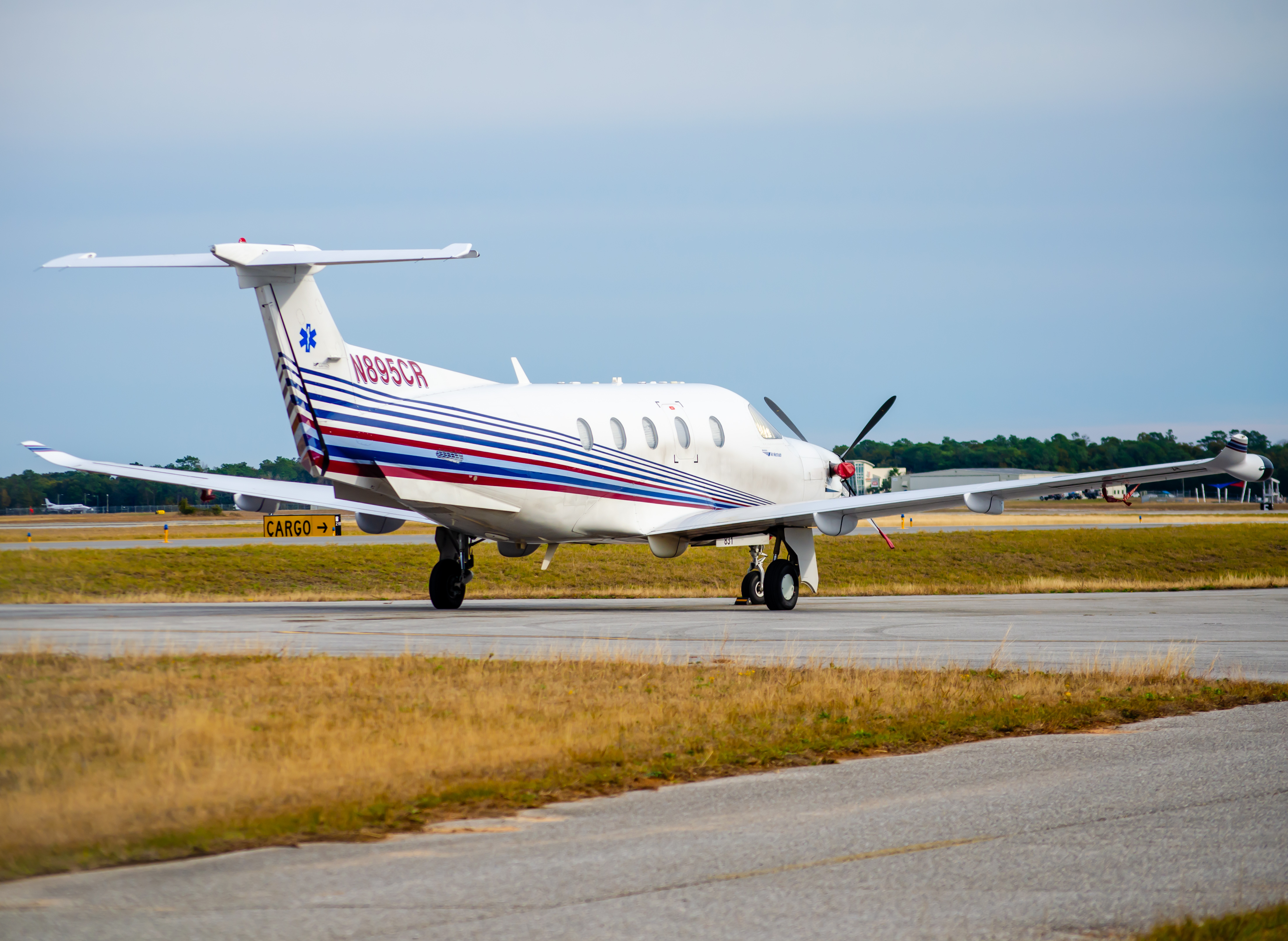 Full size: PRIVATE Pilatus PC-12 N895CR at Pensacola International Airport