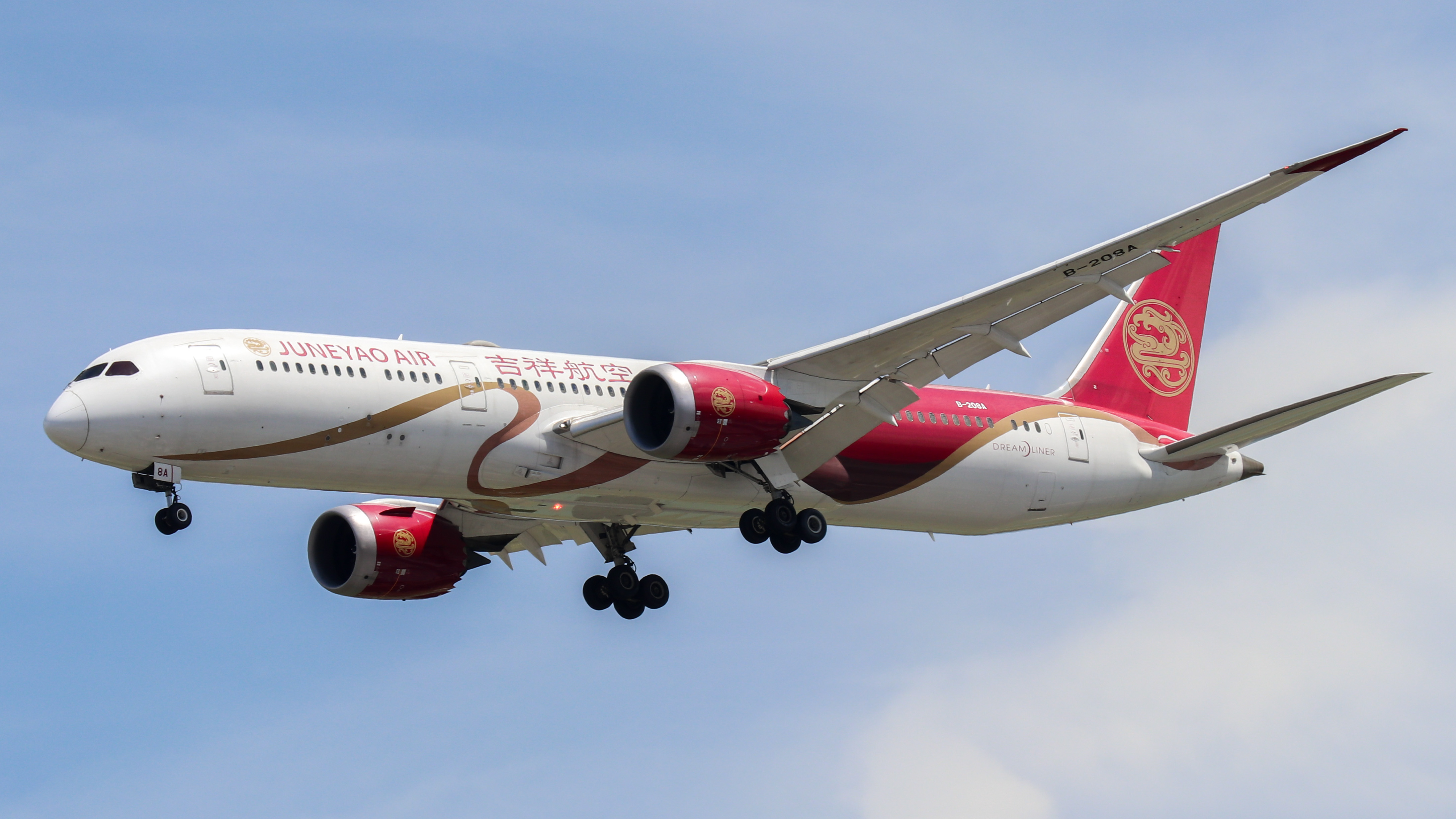 Full size: Juneyao Airlines Boeing 787-9 B-208A at Singapore-Changi Airport