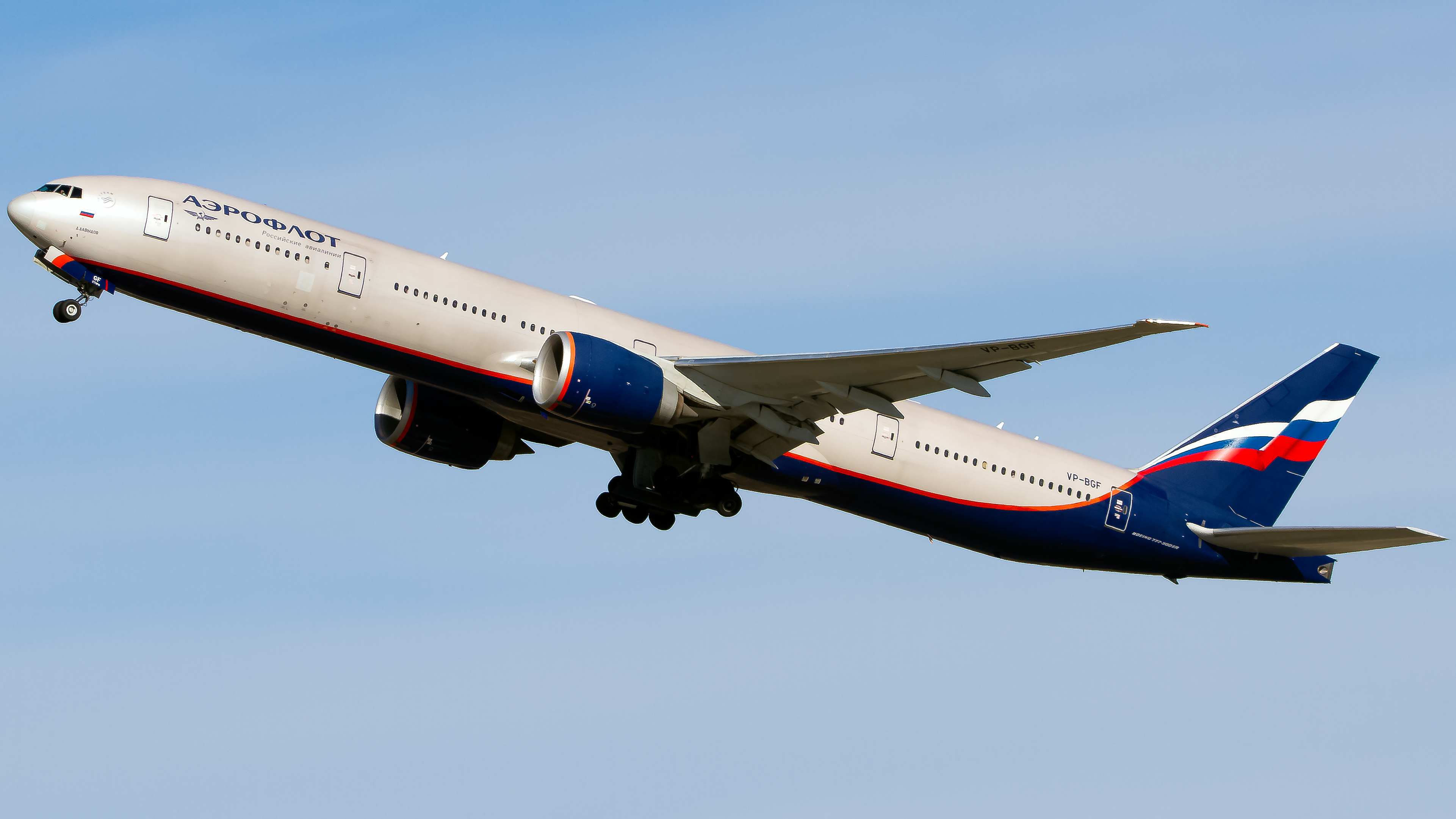 Full size: Aeroflot Boeing 777-300ER VP-BGF at Los Angeles International Airport