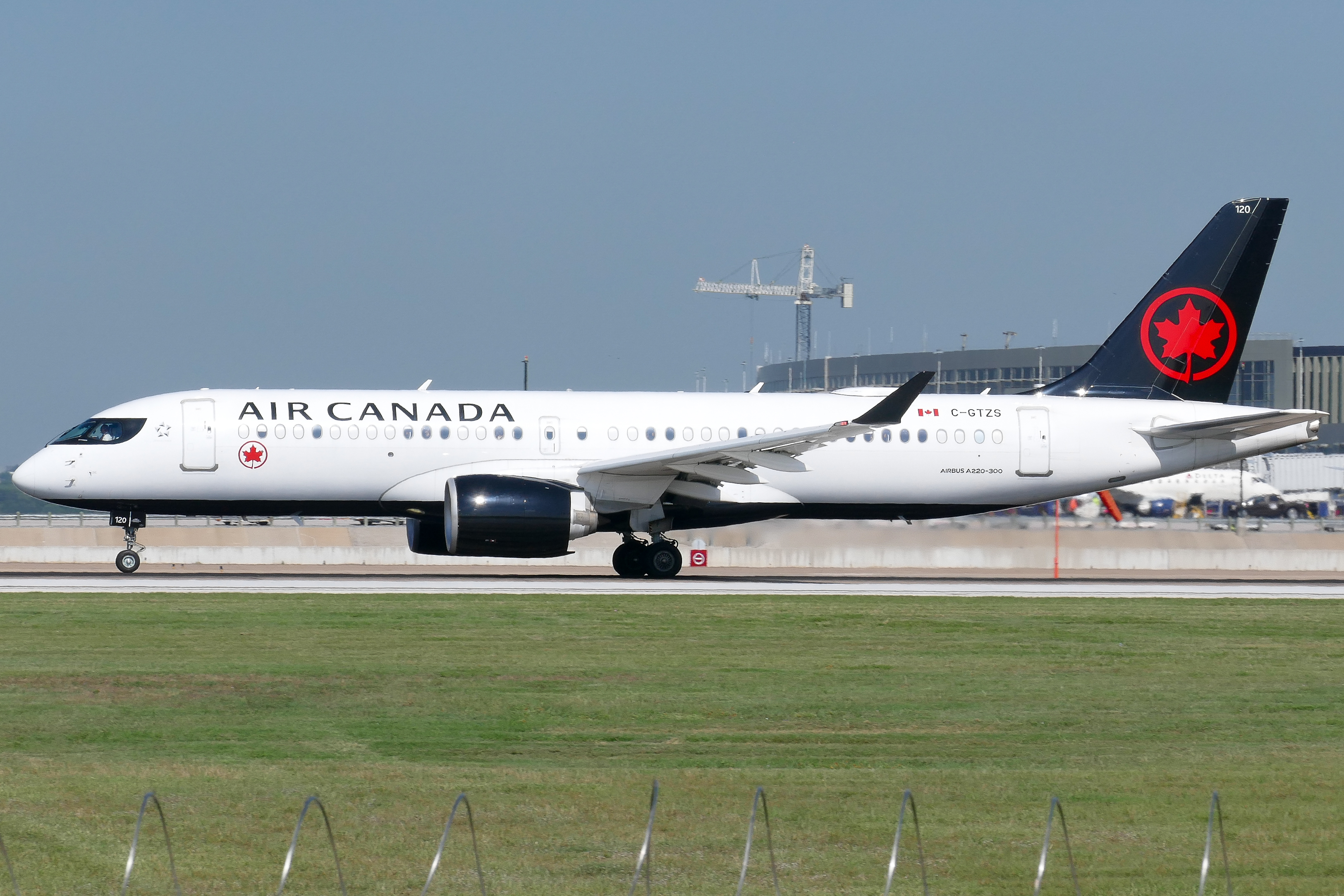 Full size: Air Canada Airbus A220-300 C-GTZS at Austin-Bergstrom International Airport