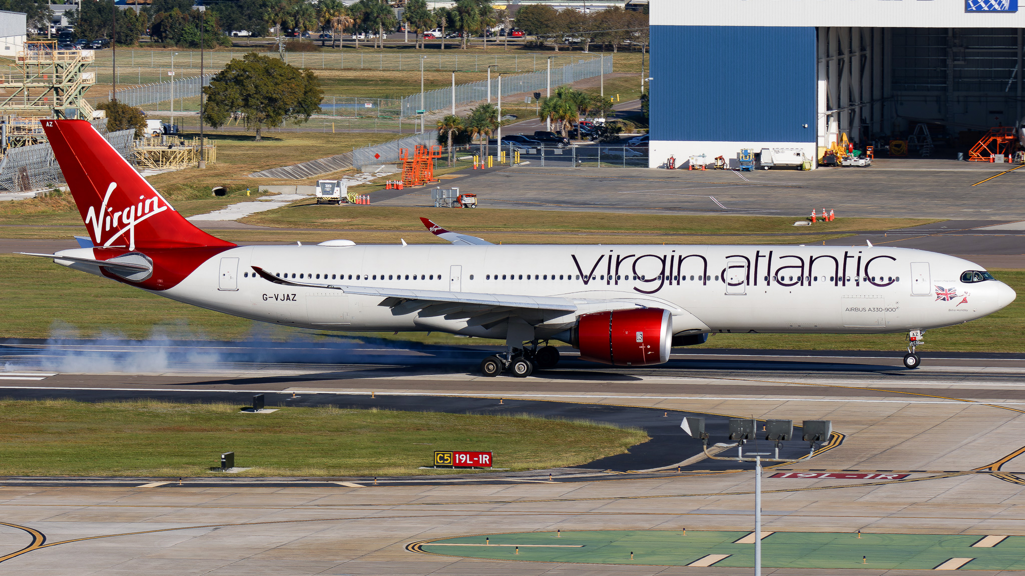 Full size: Virgin Atlantic Airbus A330-900 G-VJAZ at Tampa International Airport