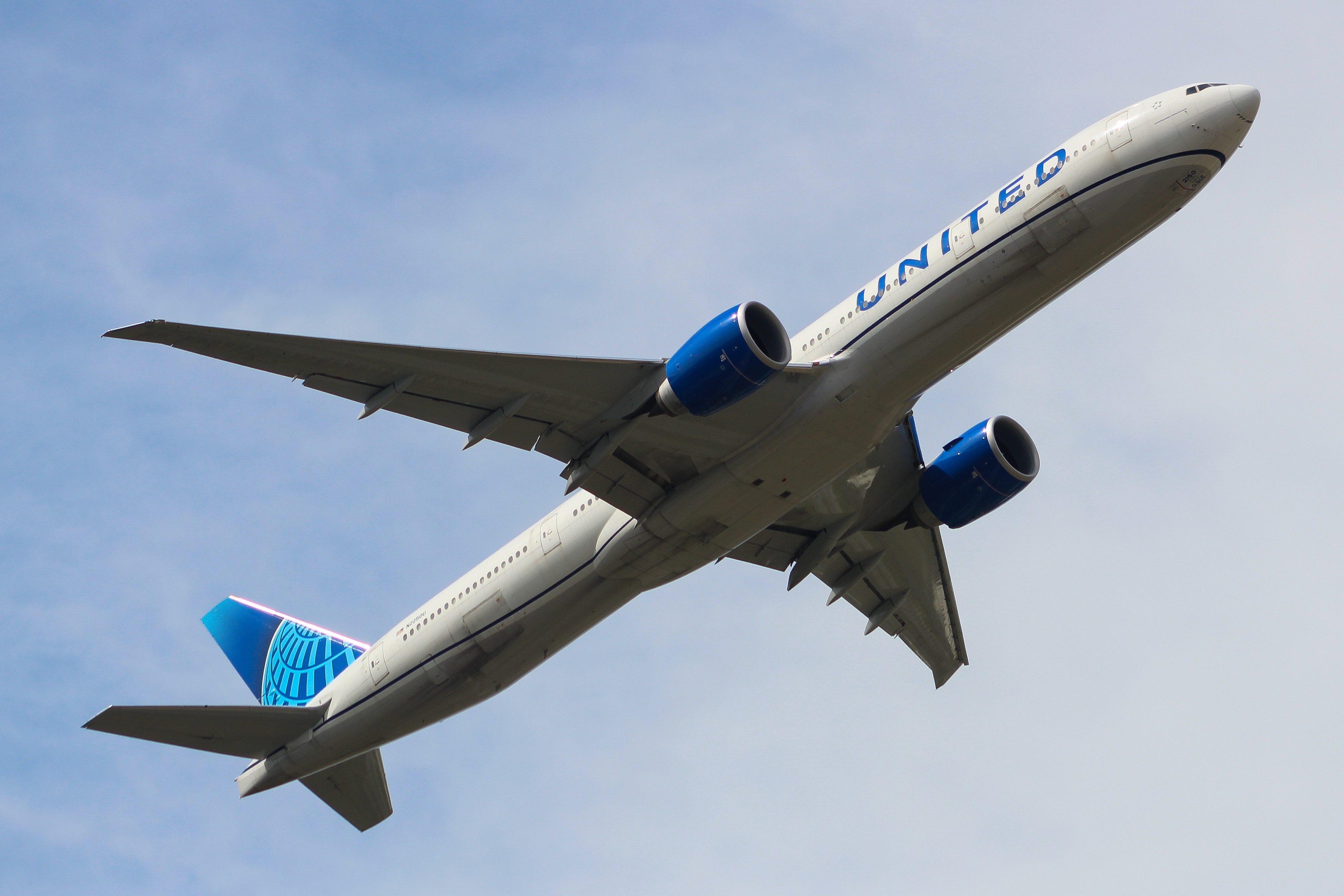 Full size: United Airlines Boeing 777-300ER N2250U at Baltimore/Washington International Thurgood Marshall Airport