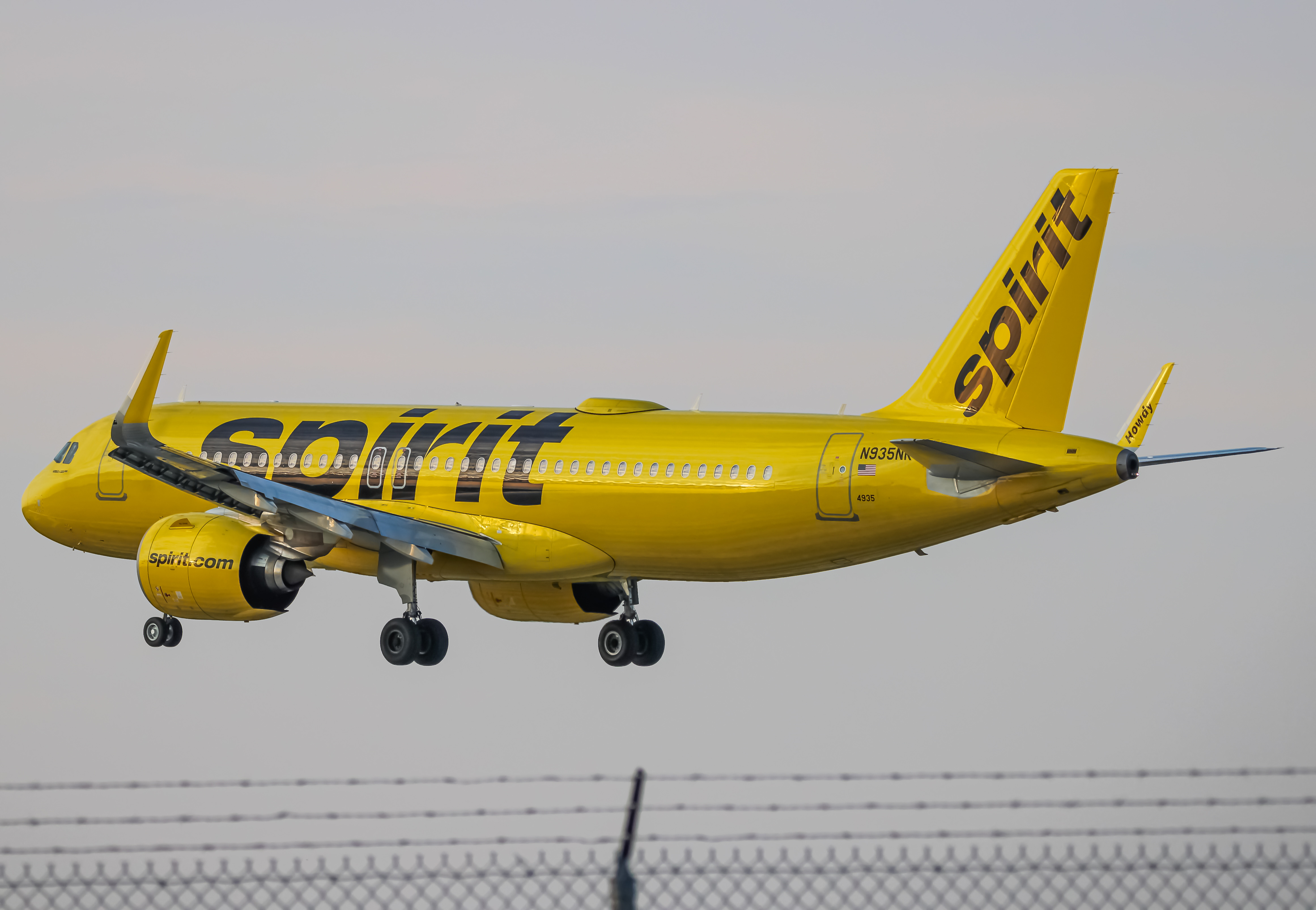 Full size: Spirit Airlines Airbus A320NEO N935NK at Baltimore/Washington International Thurgood Marshall Airport