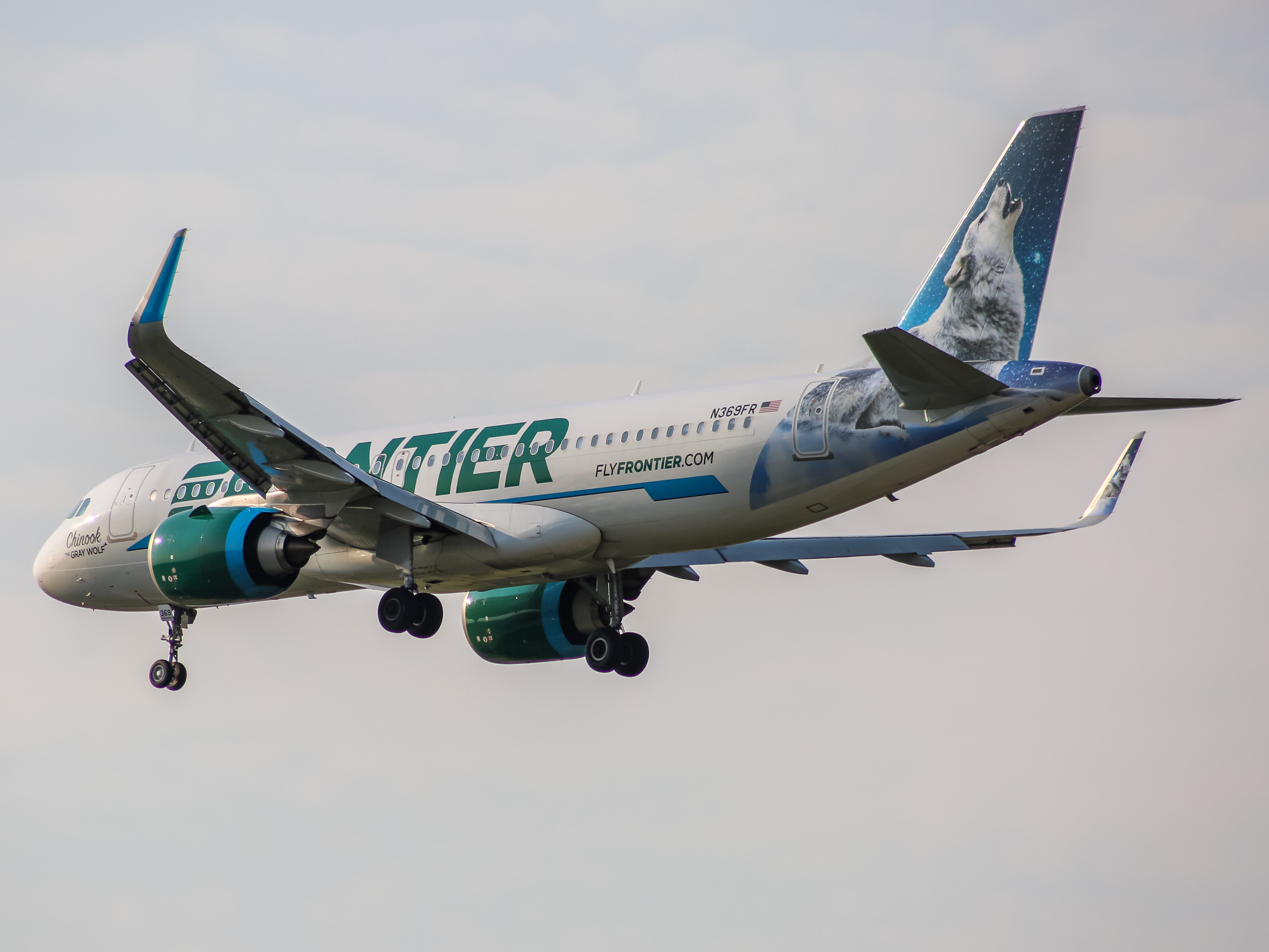 Full size: Frontier Airlines Airbus A320NEO N369FR at Baltimore/Washington International Thurgood Marshall Airport