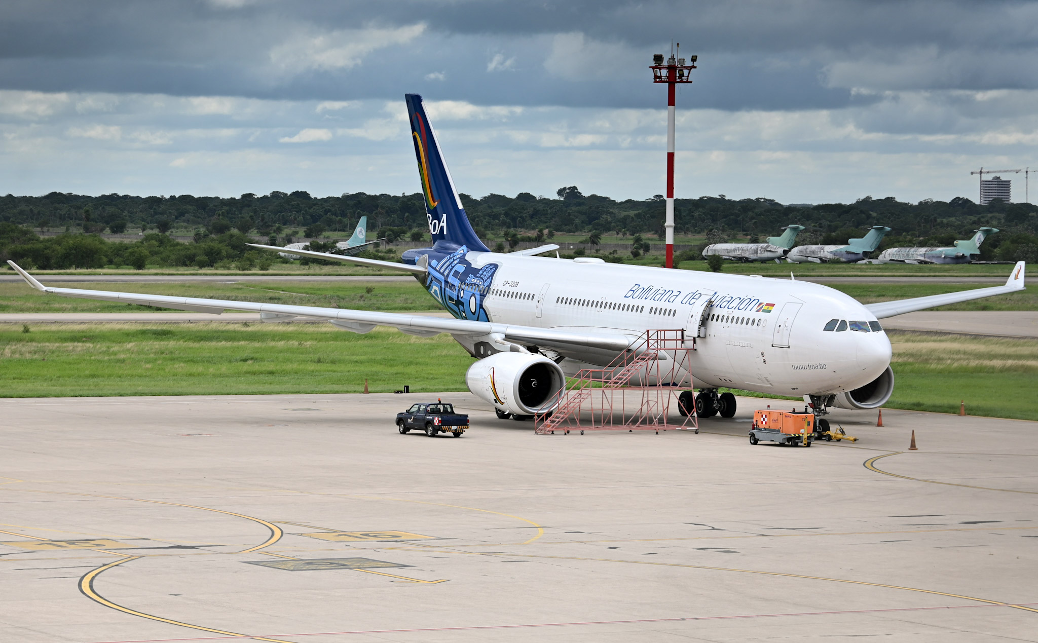 Full size:  Boliviana de Aviación Airbus A330-200 CP-3208 at Santa Cruz Viru Viru International Airport