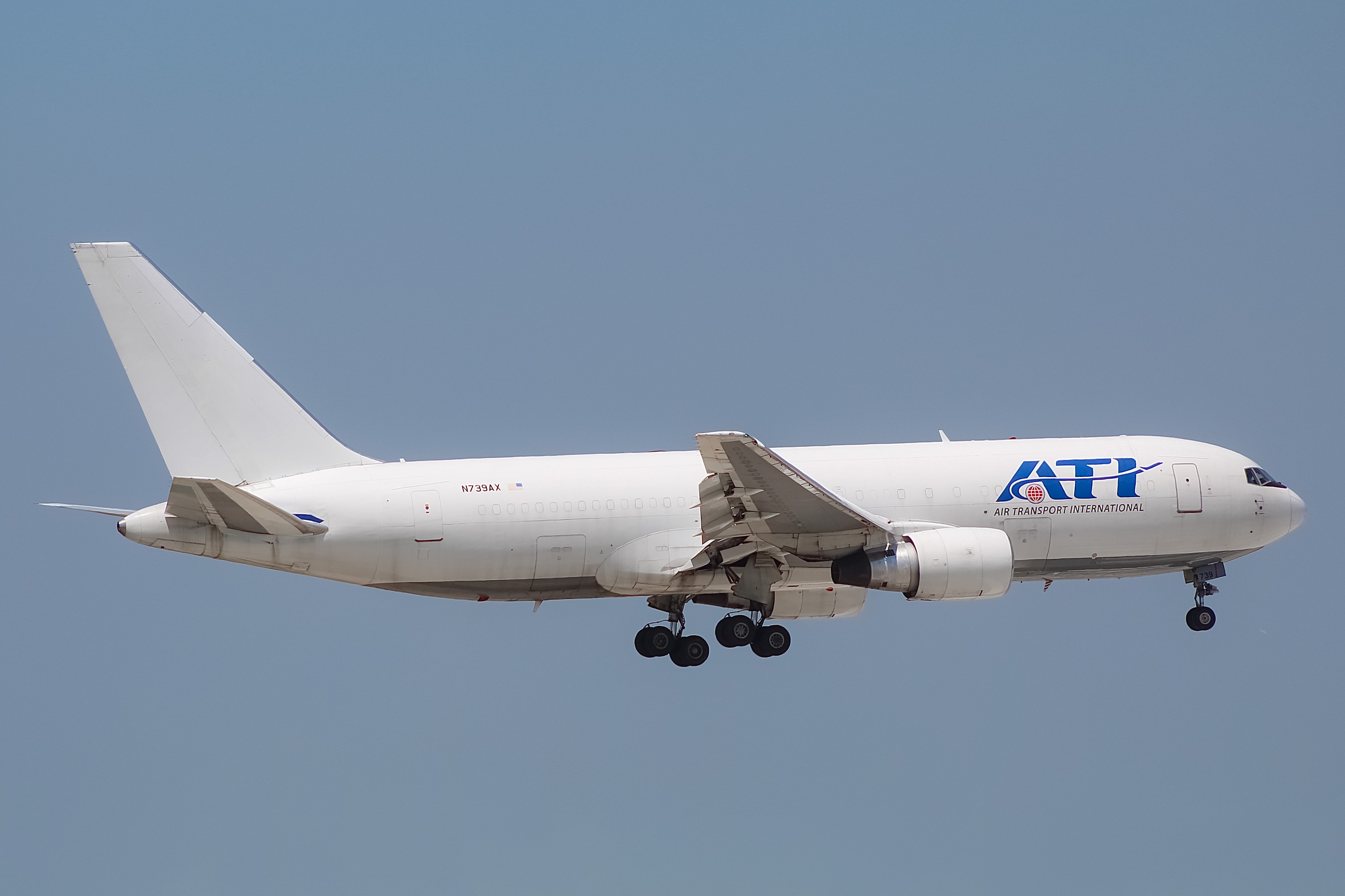 Full size: Air Transport International  Boeing 767-200F N739AX at Chicago O'Hare International Airport