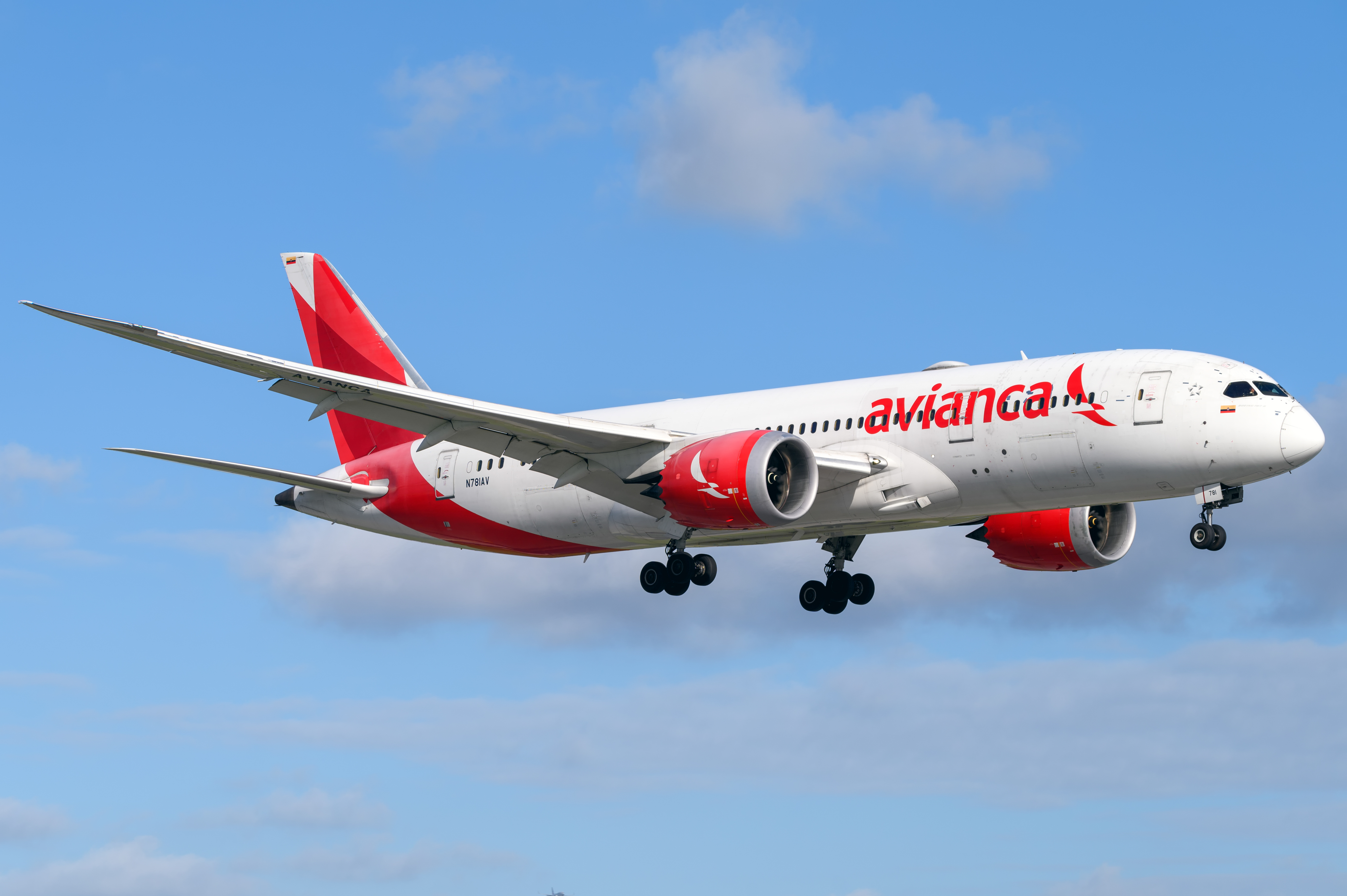 Full size: Avianca Boeing 787-8 N781AV at Miami International Airport