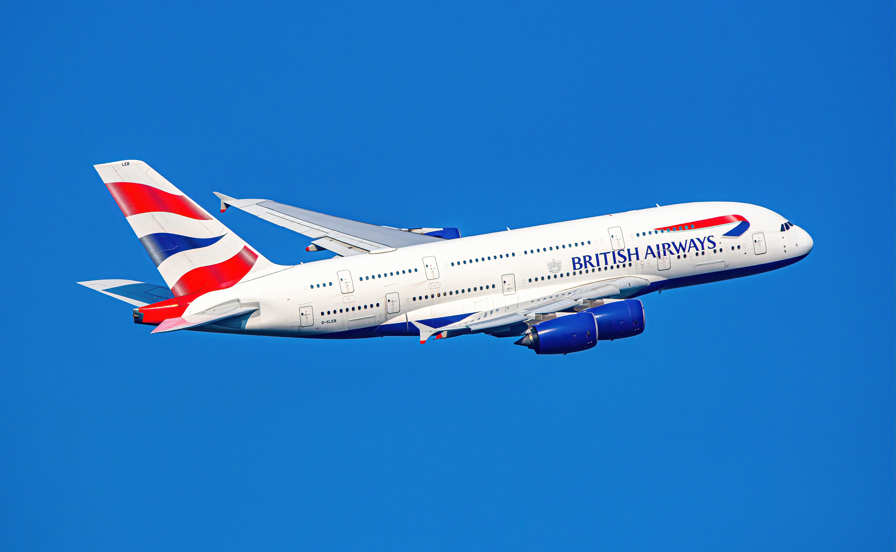 Full size: British Airways Airbus A380-800 G-XLEB at London Heathrow International Airport