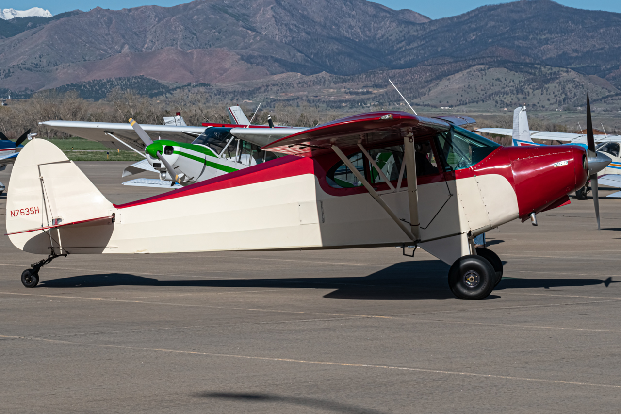 Full size: PRIVATE Piper PA-12 N7635H at Vance Brand Airport