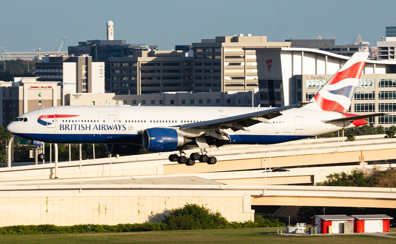 Full size: British Airways Boeing 777-200ER G-VIIO at Tampa International Airport