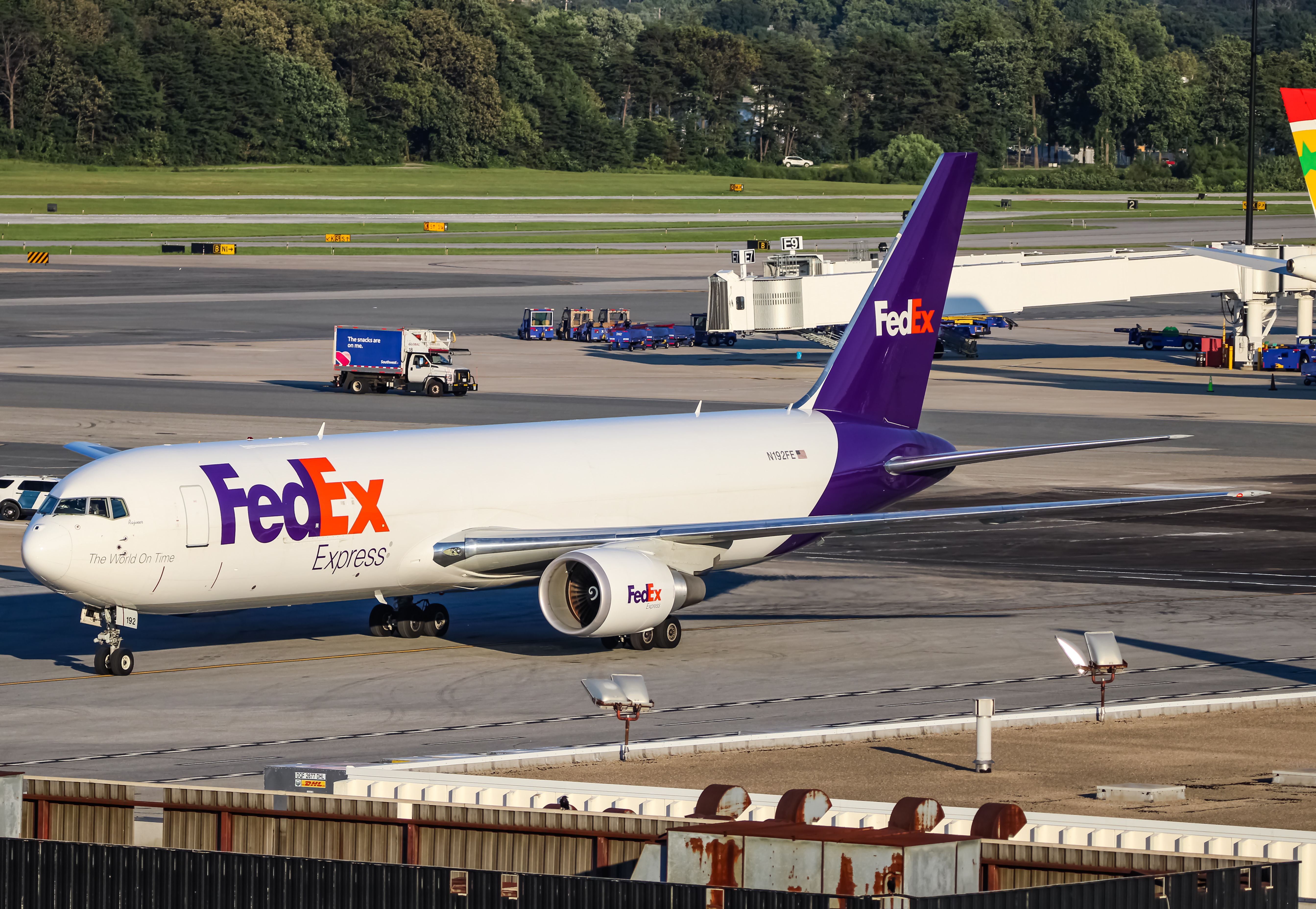 Full size: FedEx Boeing 767-300F N192FE at Baltimore/Washington International Thurgood Marshall Airport