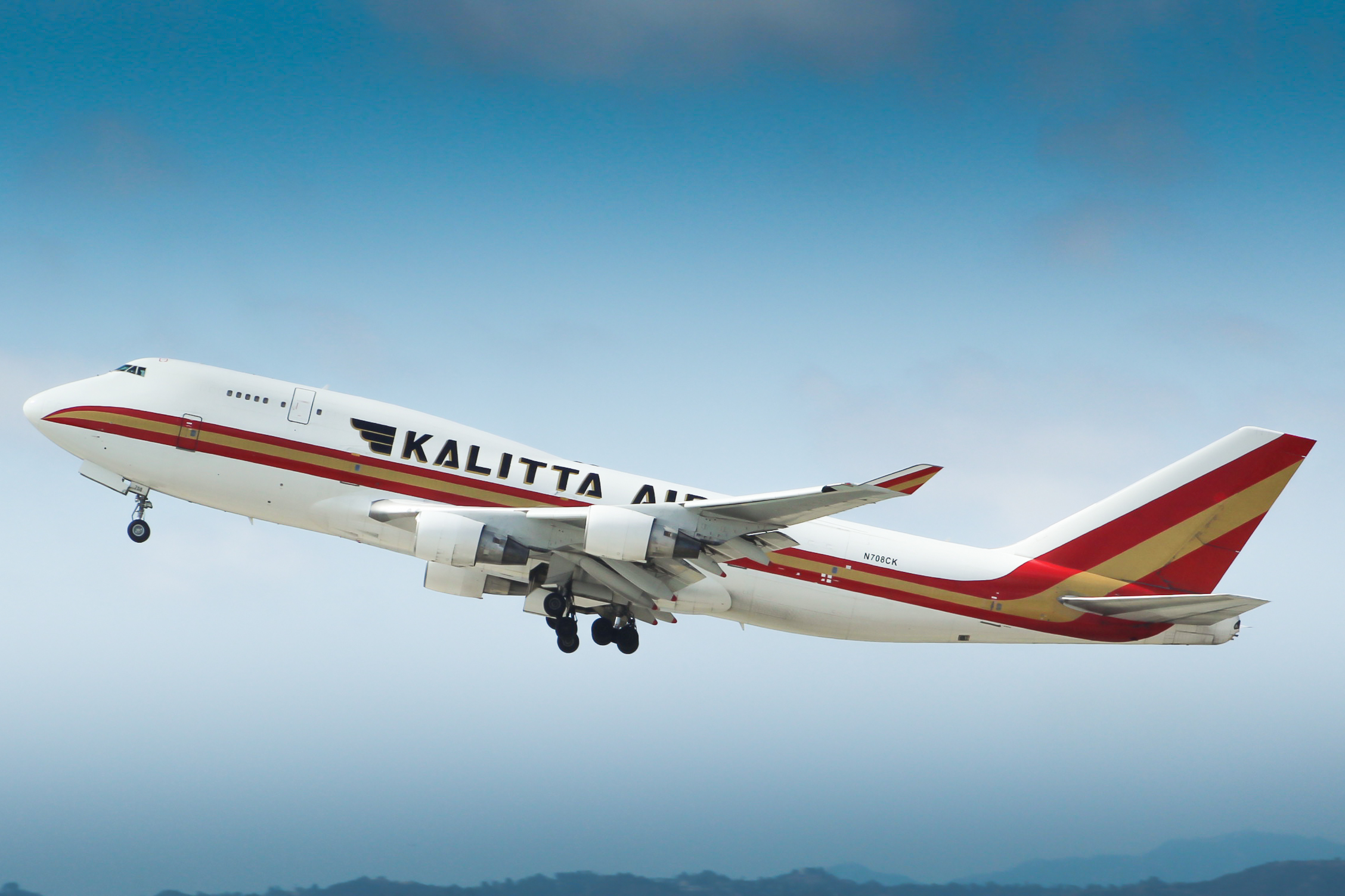 Full size: Kalitta Air  Boeing 747-400F N708CK at Los Angeles International Airport