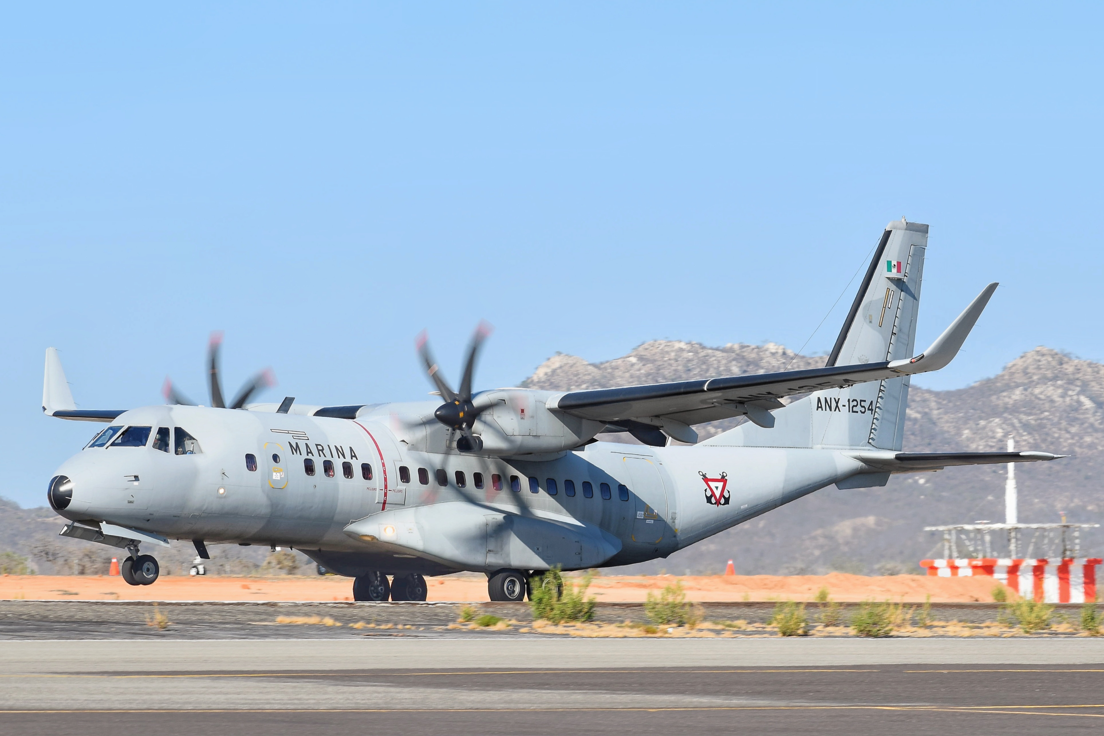 Full size: Mexican Marines  Airbus C295W ANX-1254 at Aeropuerto de Cabo San Lucas Internacional