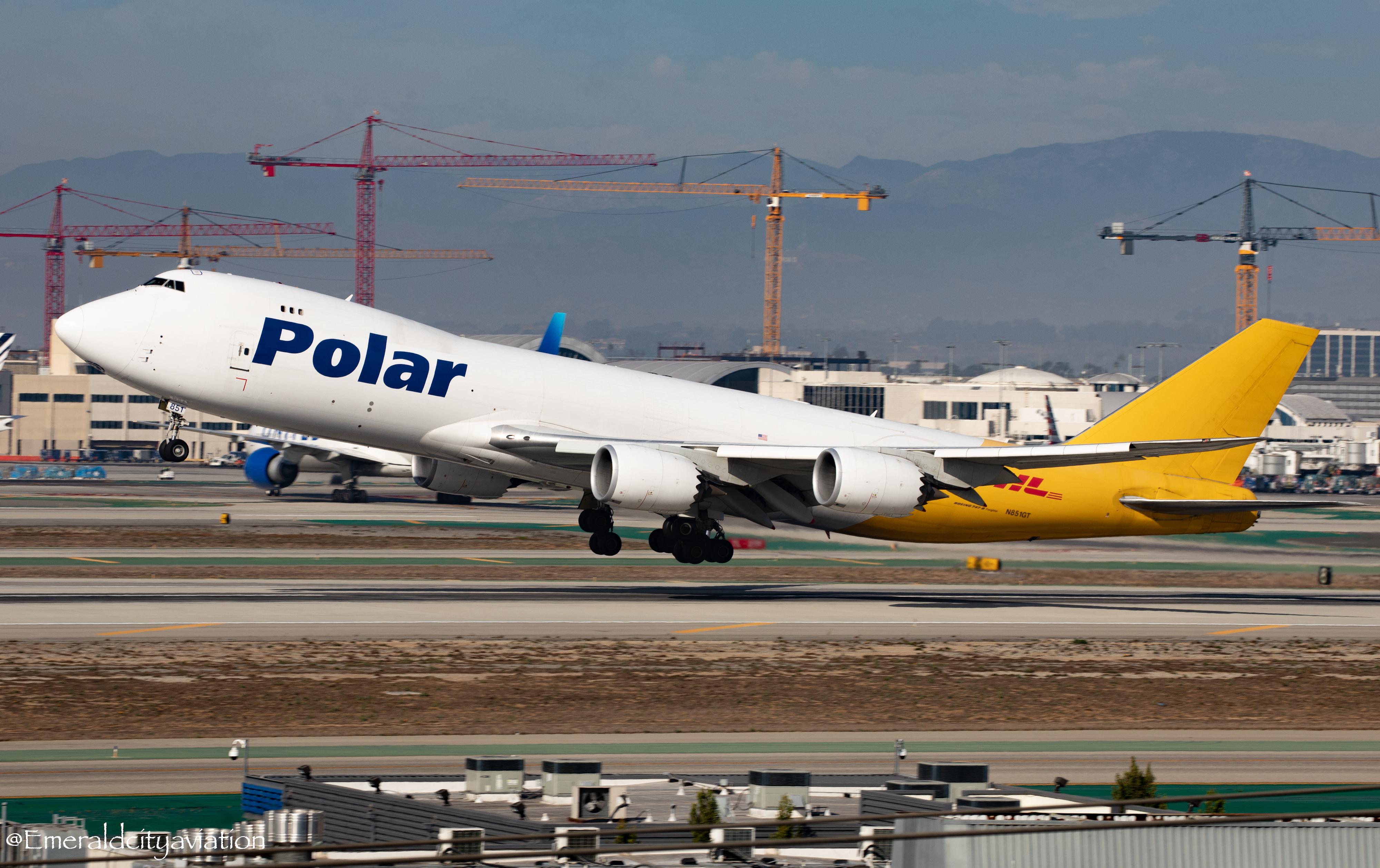 Full size: Polar Air Boeing 747-8F N851GT at Los Angeles International Airport