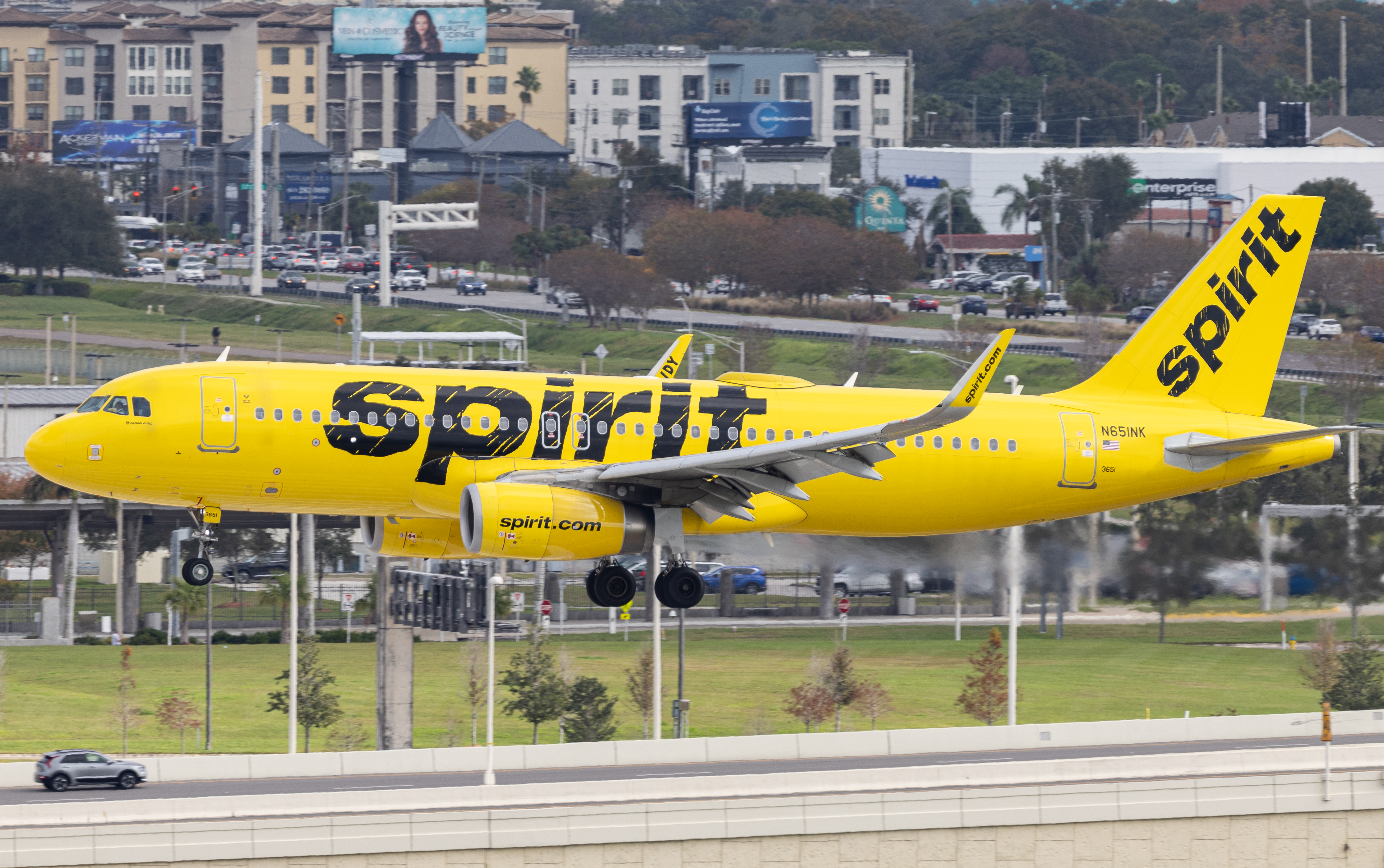 Full size: Spirit Airlines Airbus A320 N651NK at Tampa International Airport