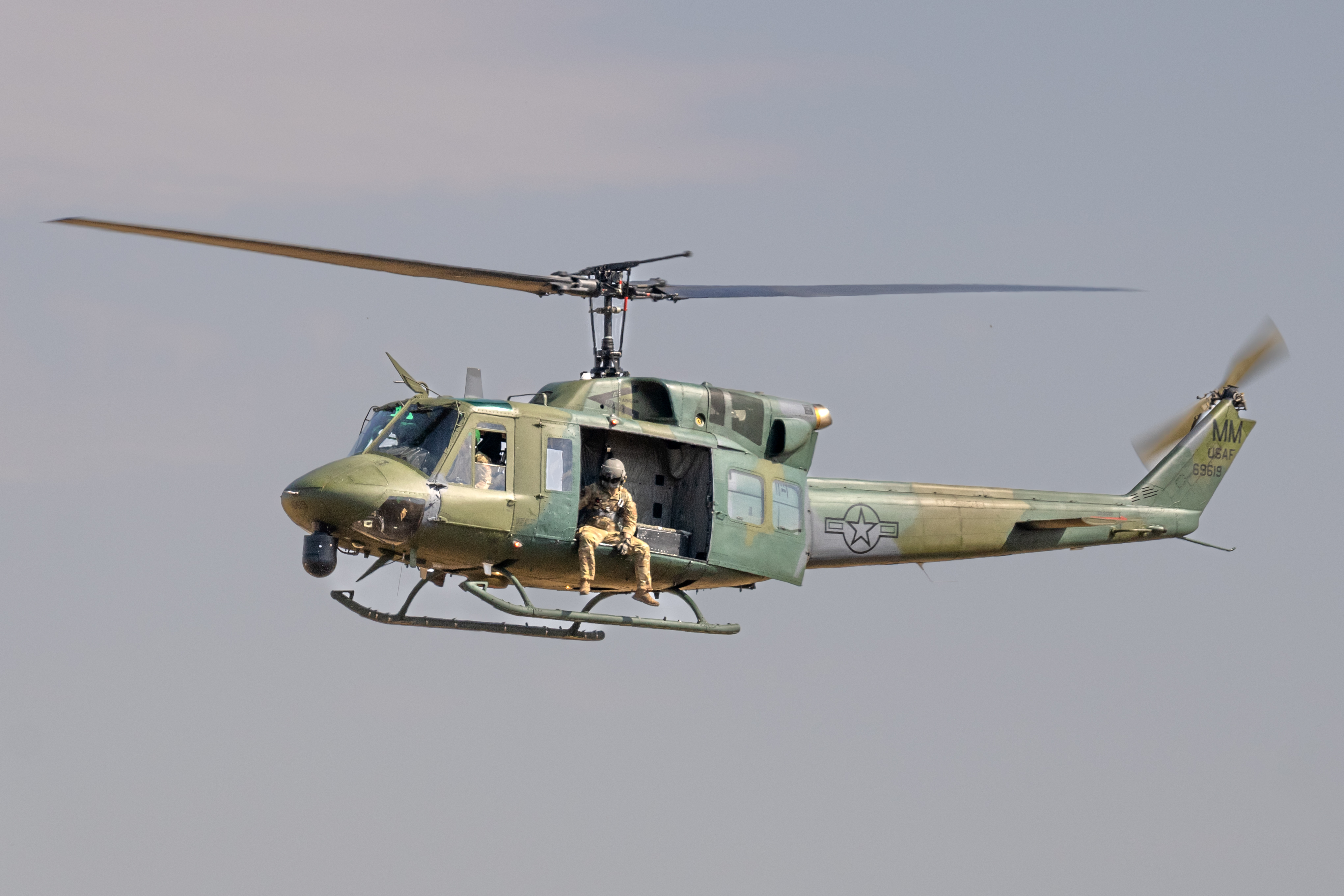 Full size: USAF - United States Air Force Bell UH-1 Huey/Iroquois  69619 at Lethbridge Airport