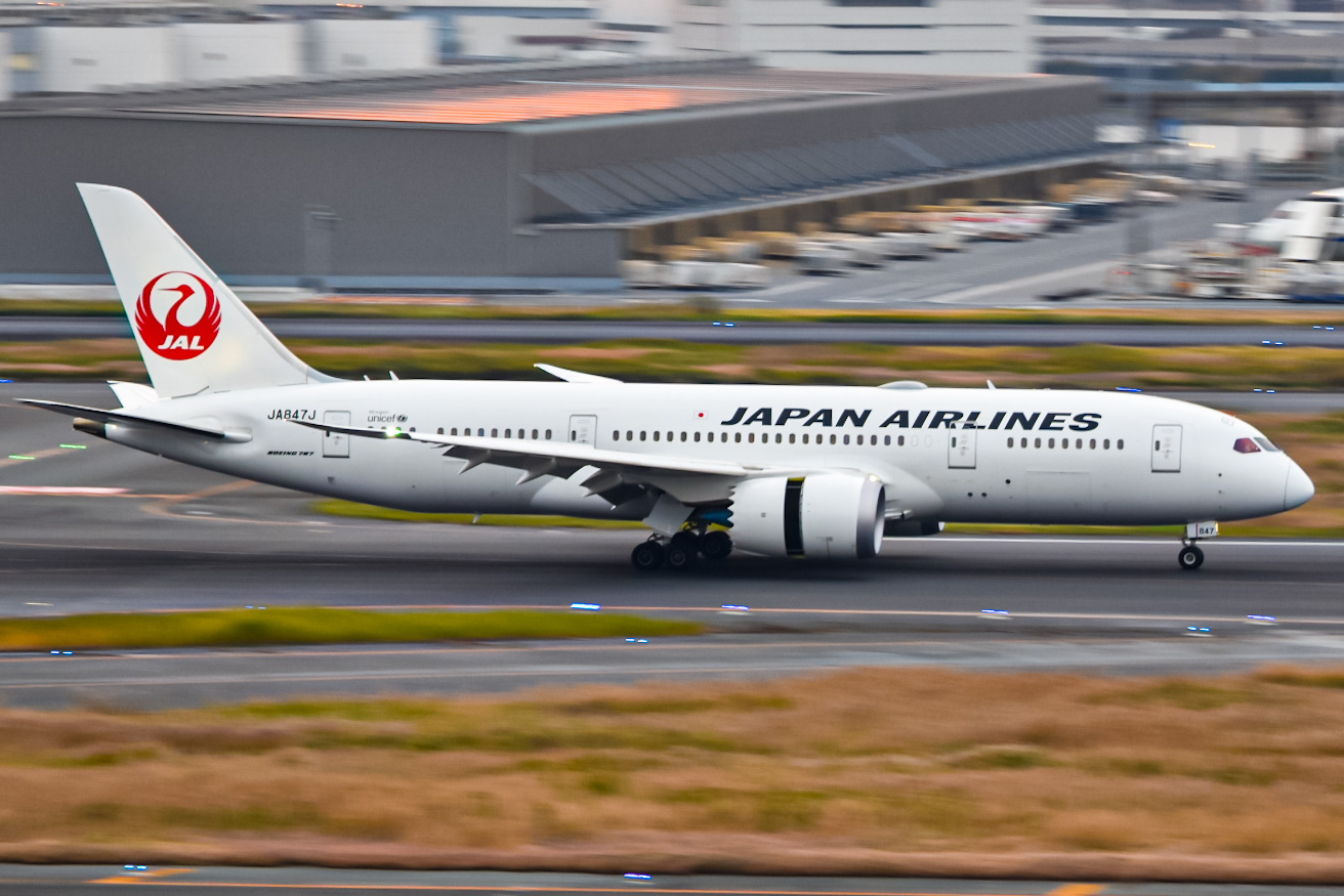 Full size: Japan Airlines Boeing 787-8 JA847J at Tokyo-Haneda Airport