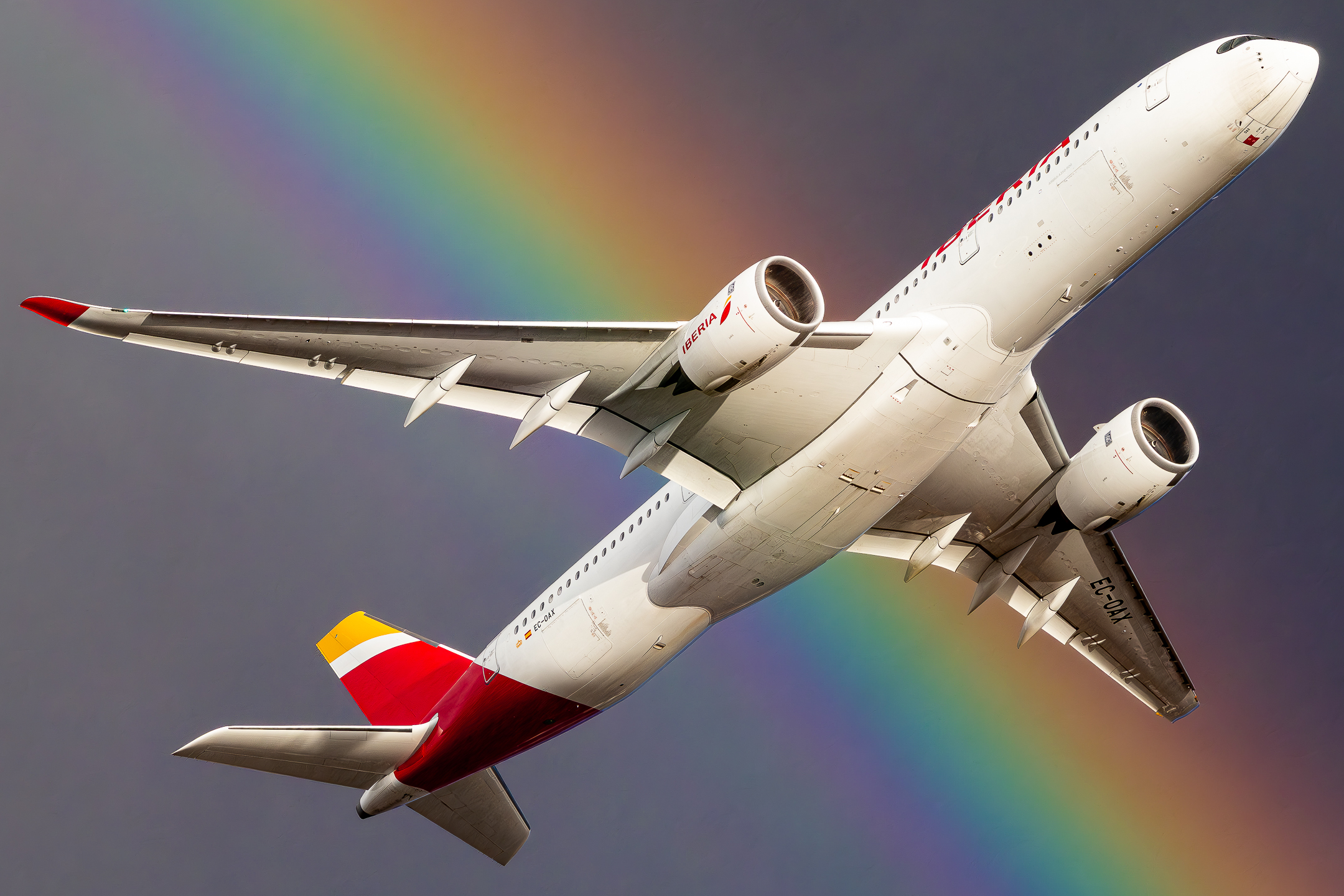 Full size: Iberia Airbus A350-900 EC-OAX at London Heathrow International Airport