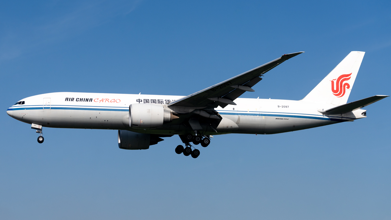 Full size: Air China Cargo Boeing 777-F B-2097 at Los Angeles International Airport
