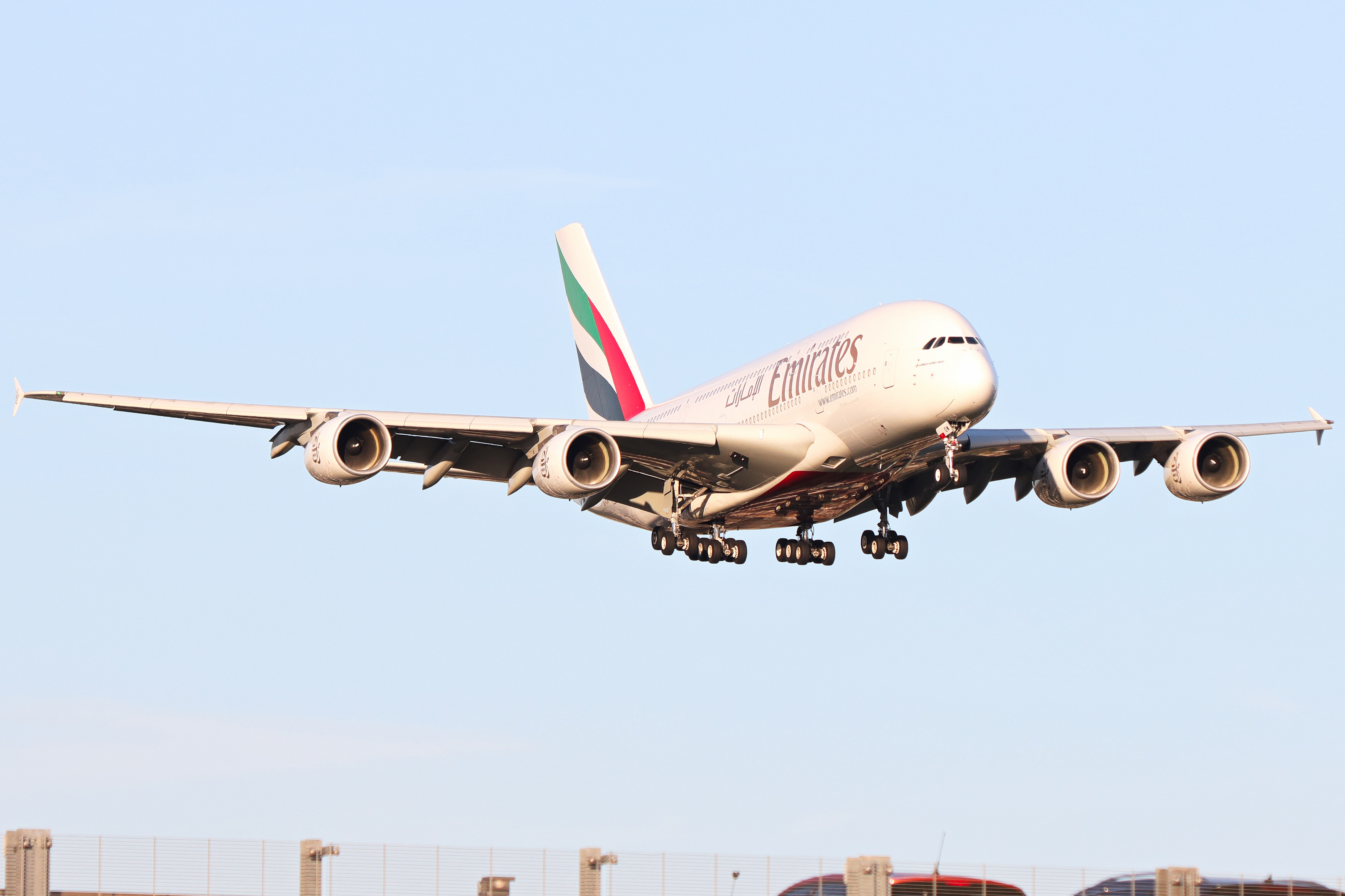 Full size: Emirates Airbus A380-800 A6-EOW at London Heathrow International Airport