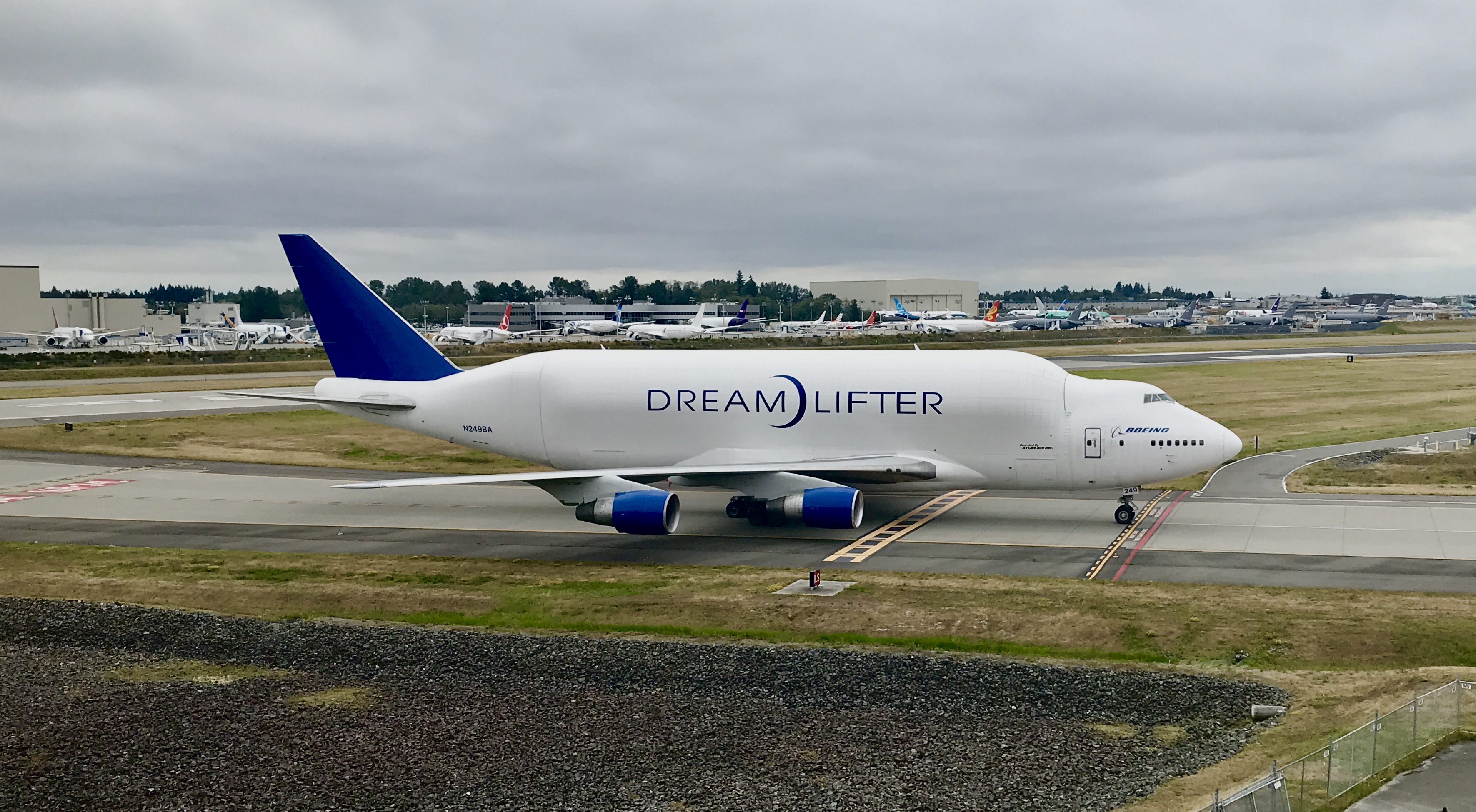 Full size: Boeing Boeing Dreamlifter (BLCF) N249BA at Snohomish County Airport (Paine Field)