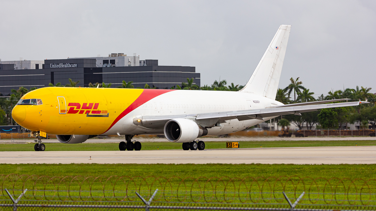 Full size: DHL Boeing 767-300F N220CY at Miami International Airport