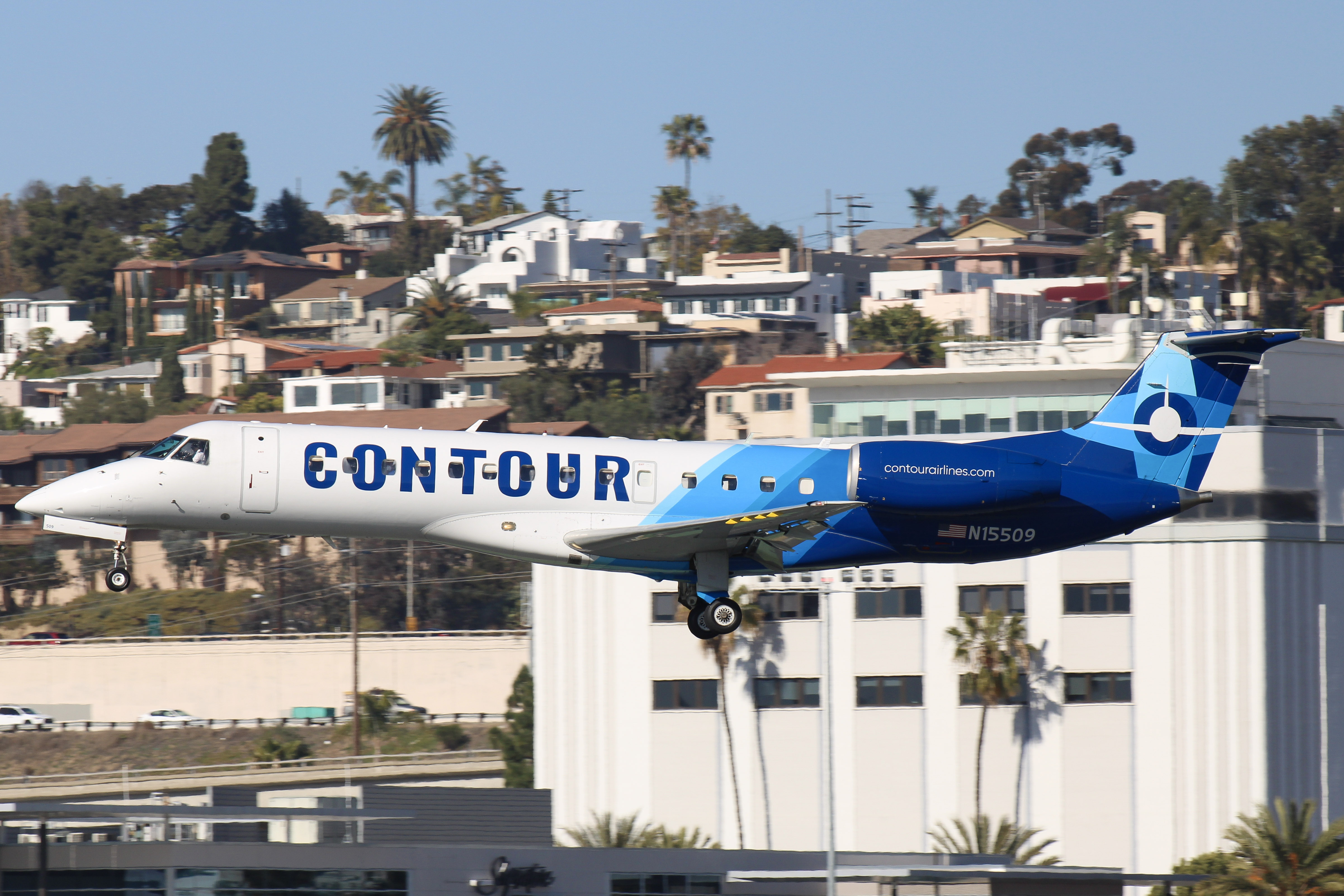 Full size: Contour Airlines Embraer ERJ135 N15509 at San Diego International Airport