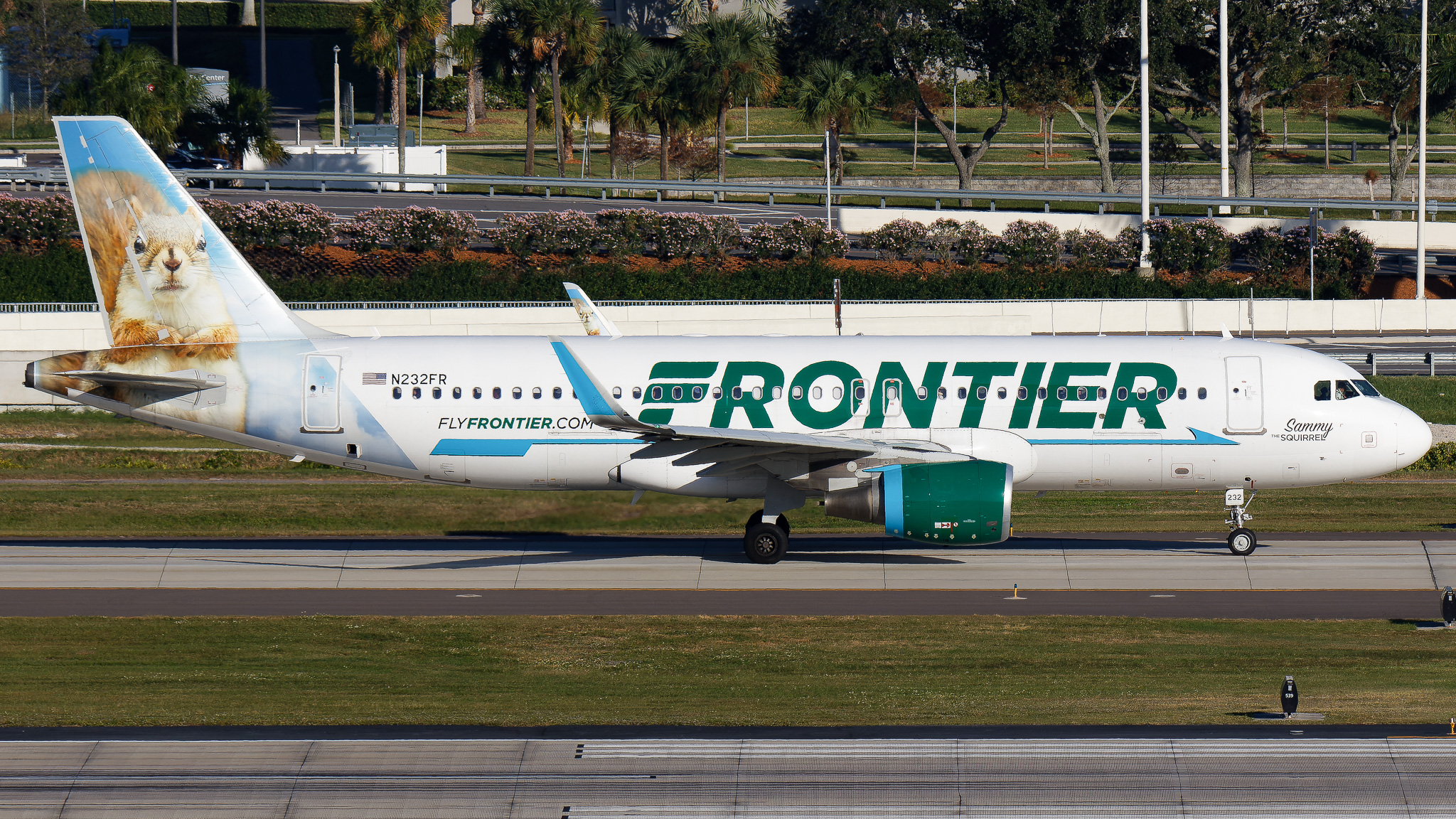 Full size: Frontier Airlines Airbus A320 N232FR at Tampa International Airport