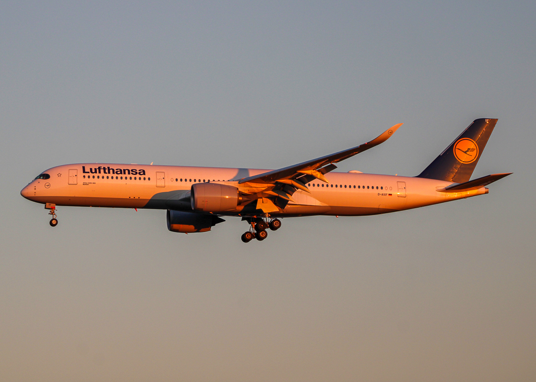 Full size: Lufthansa Airbus A350-900 D-AIXF at Newark Liberty International Airport